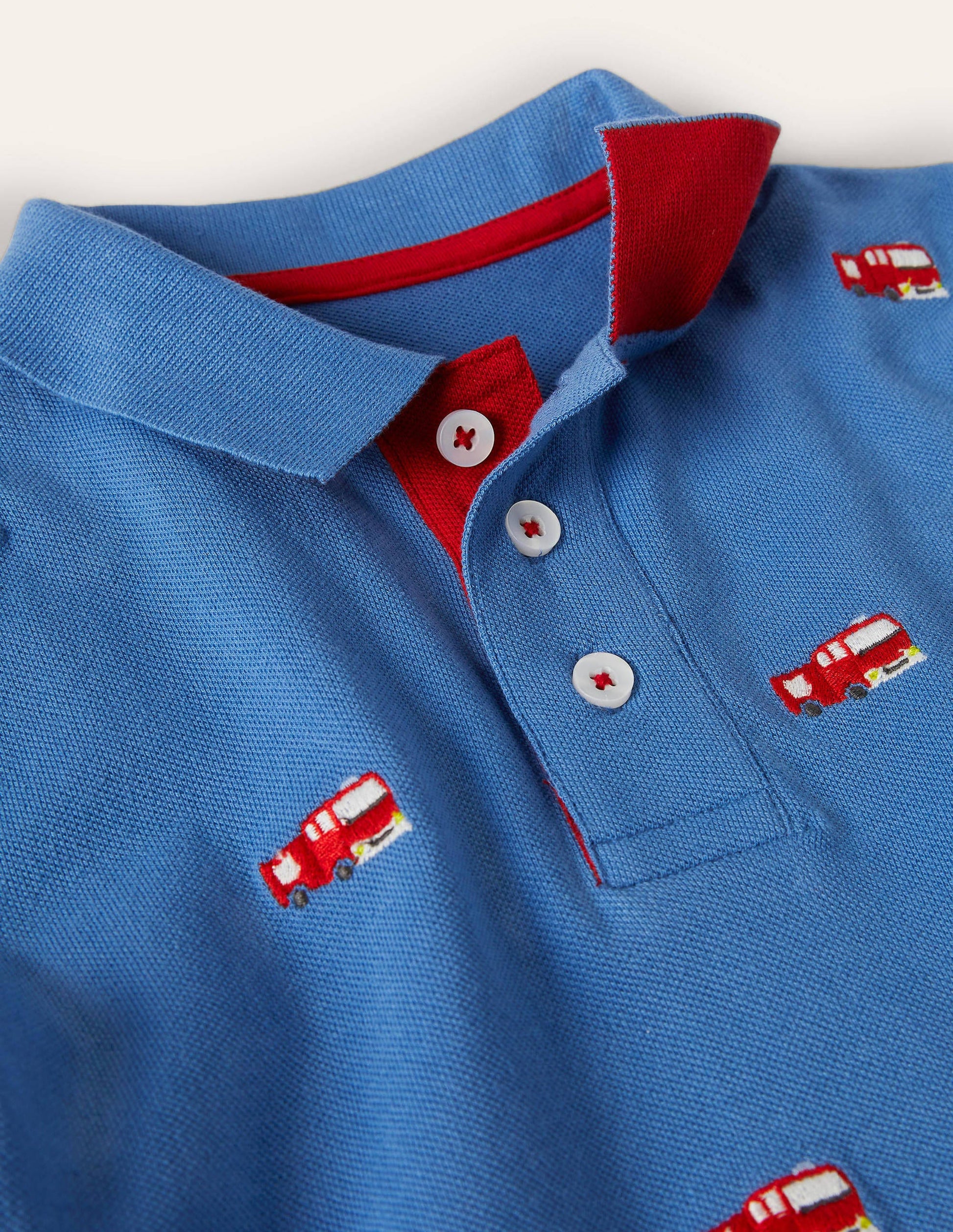 Piqué Polo Shirt-Elizabethan Blue Fire Engines-3