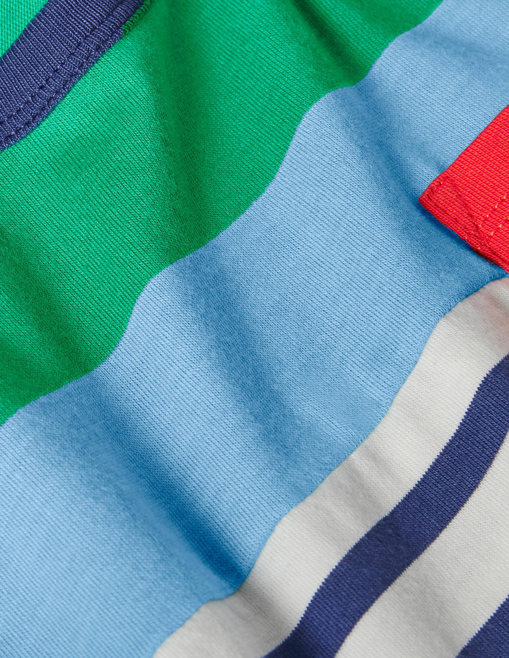 Colourblock Breton T-Shirt-Green Pepper/Ivory - Image 3
