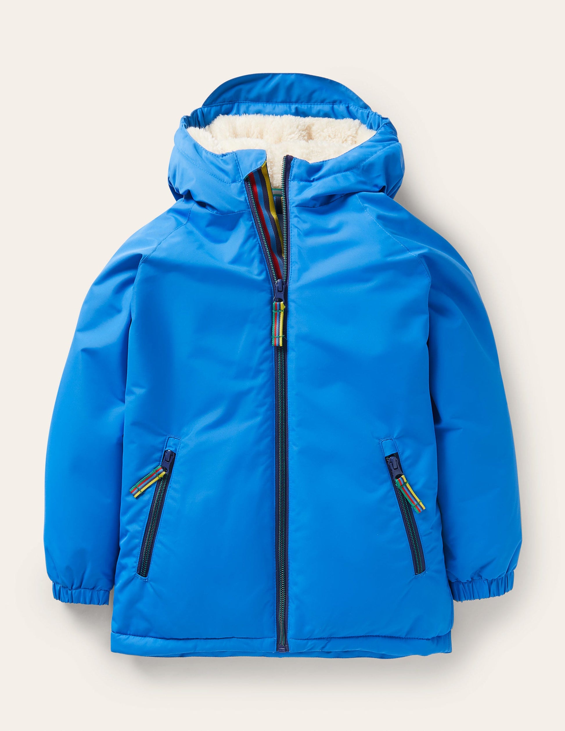 Cosy Sherpa-lined Anorak-Moroccan Blue Dinosaur-3