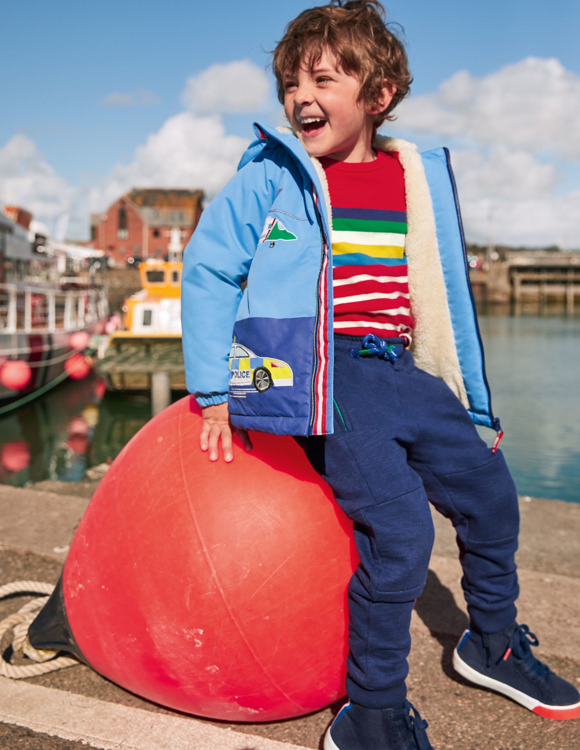 Cosy Sherpa-lined Anorak-Surfboard Blue Vehicles-5
