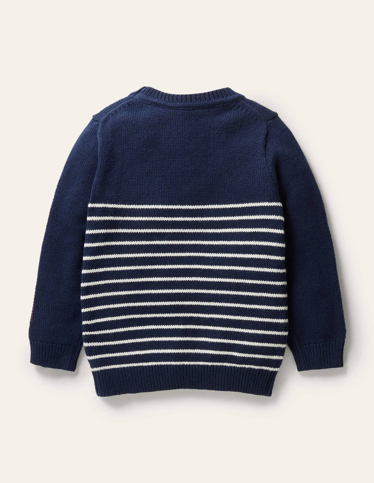 Graphic Crew Sweater-College Navy Trains - Image 2