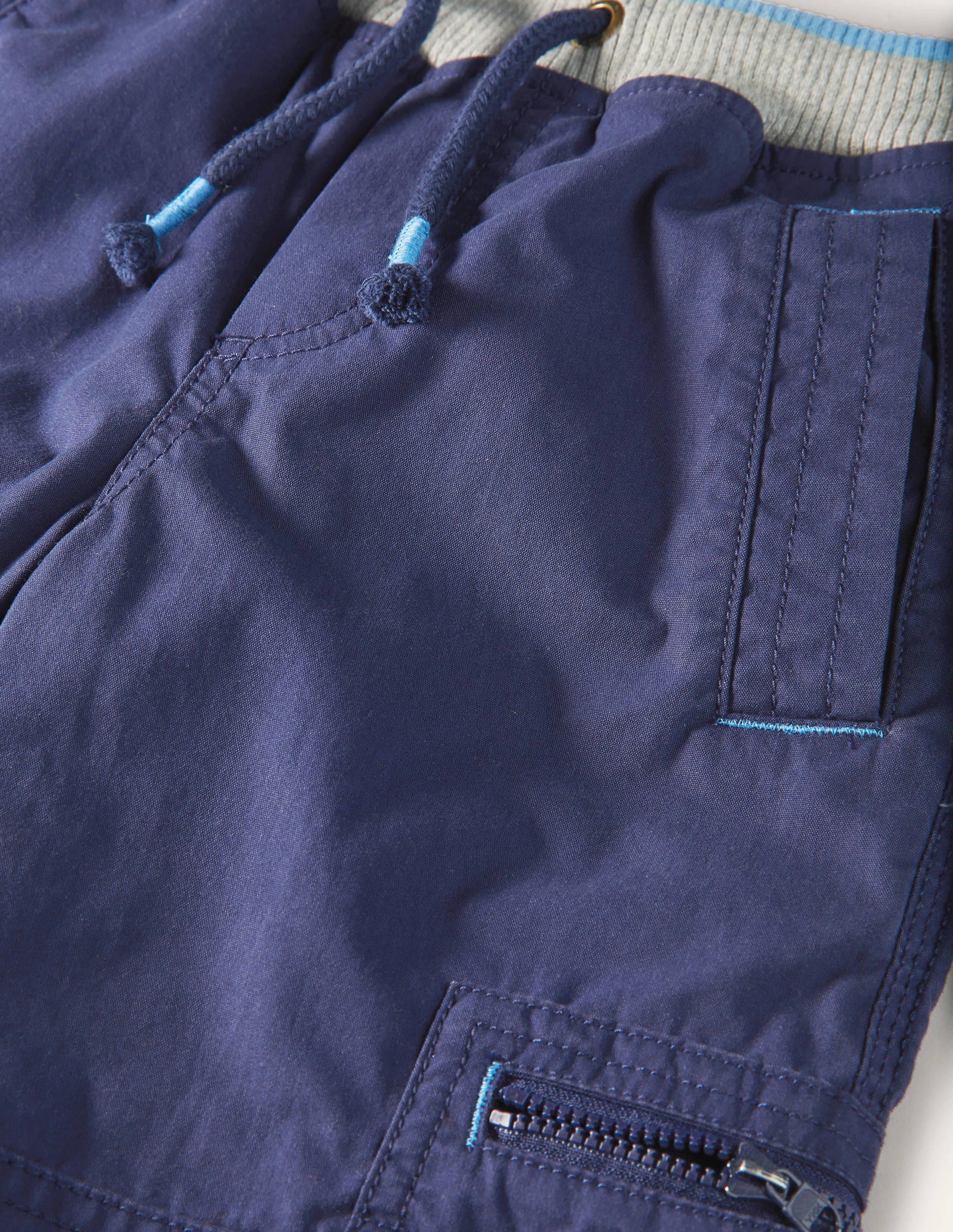 Cosy Lined Cargo Pants-College Navy - Image 3