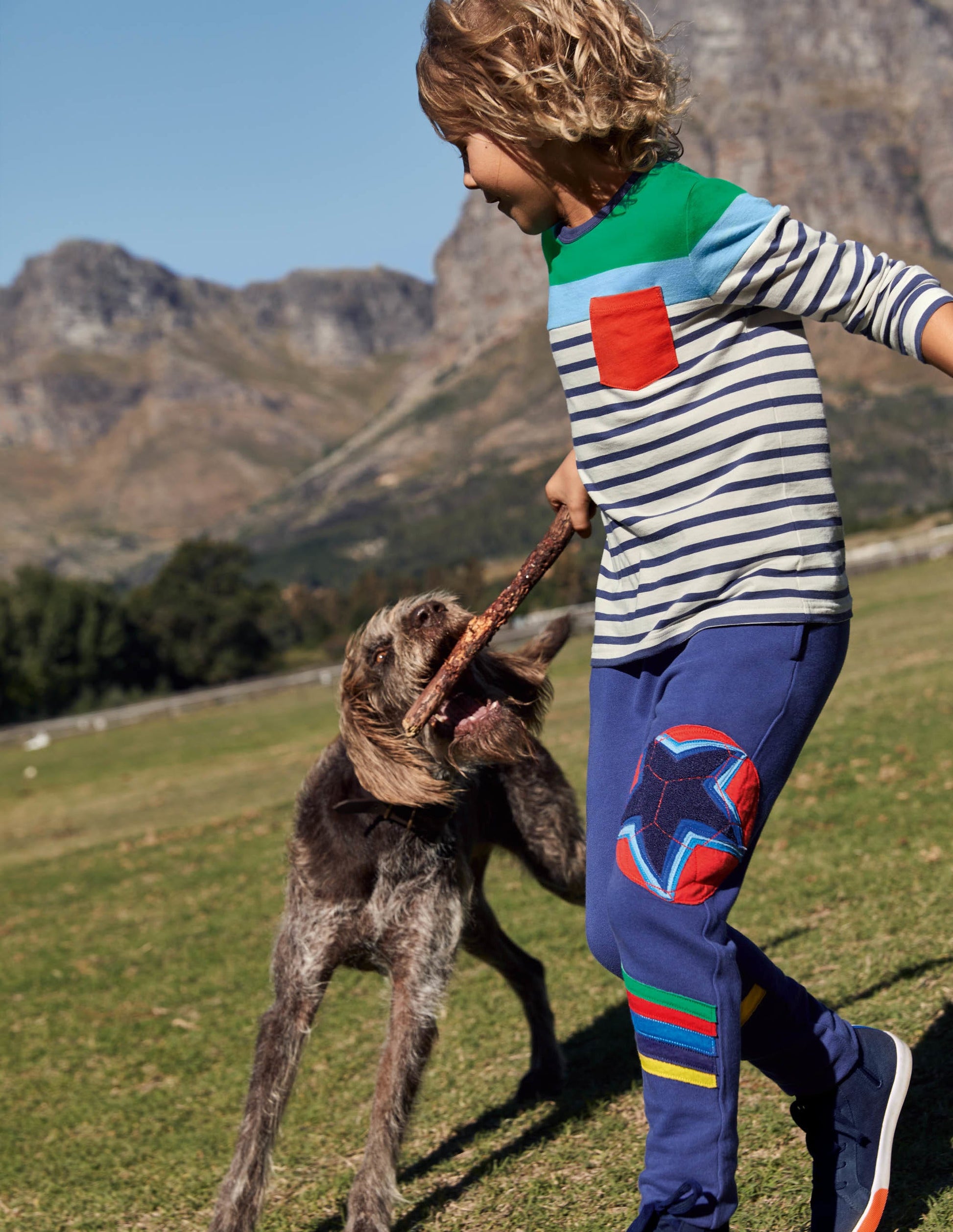 Appliqué Joggers-Starboard Blue Football-4