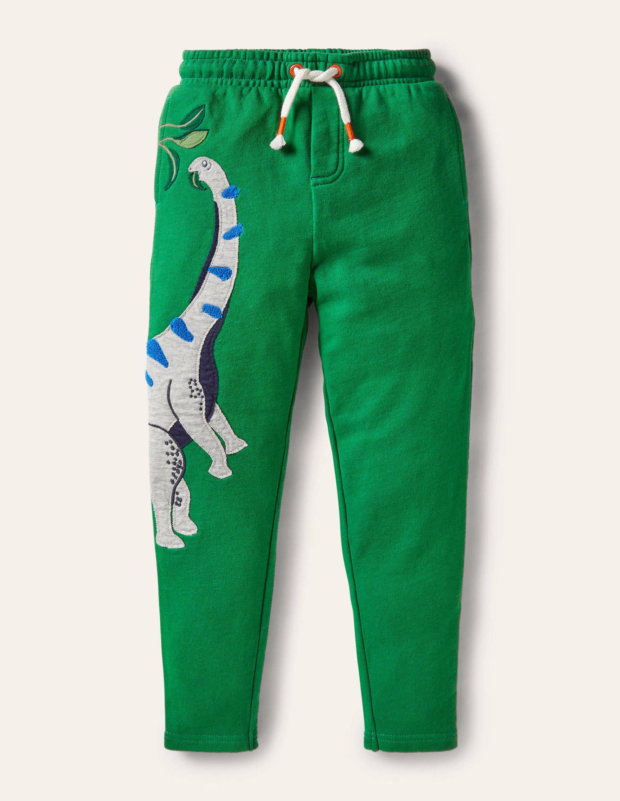 Appliqué Joggers-Highland Green Dinosaur - Image 1