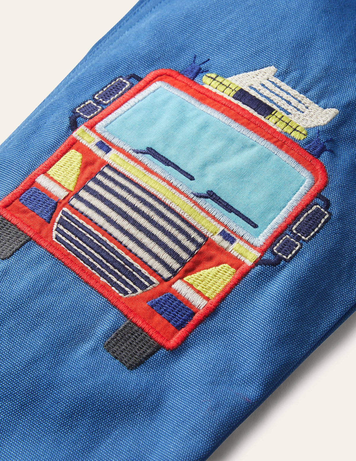 Appliqué Pull-on Pants-Elizabethan Blue Fire Engine - Image 3