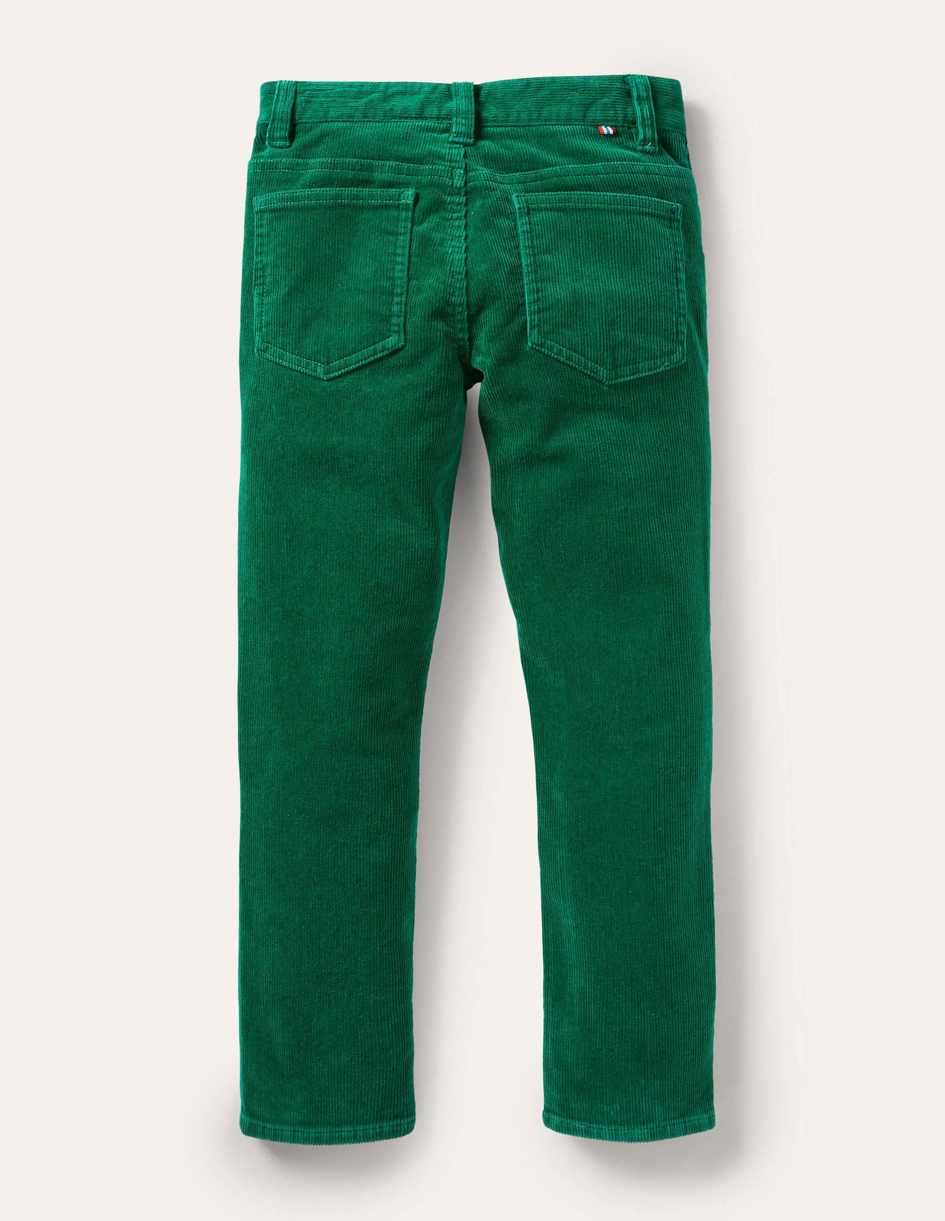 Slim Cord Stretch Pants-Forest Green-2