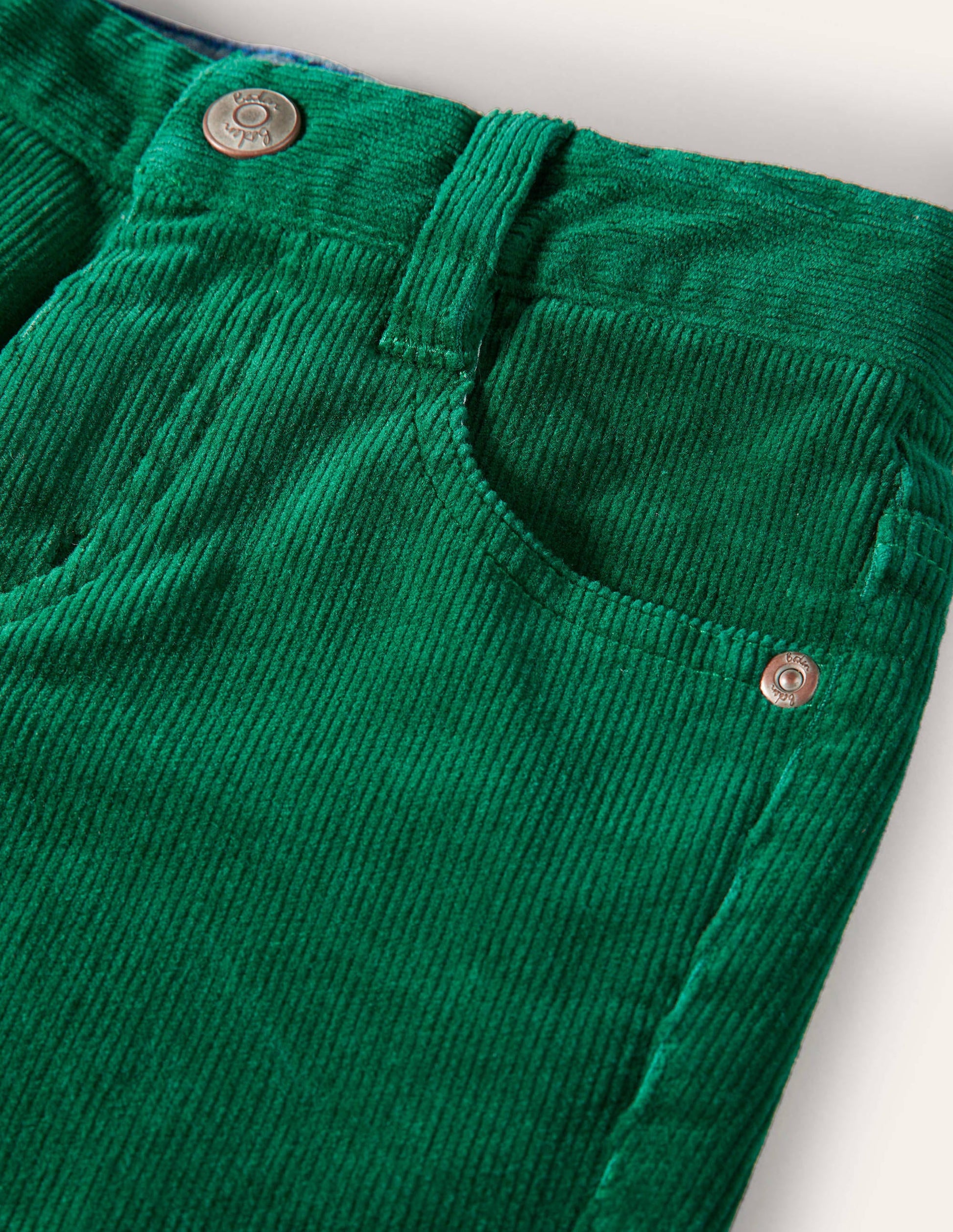 Slim Cord Stretch Pants-Forest Green-3
