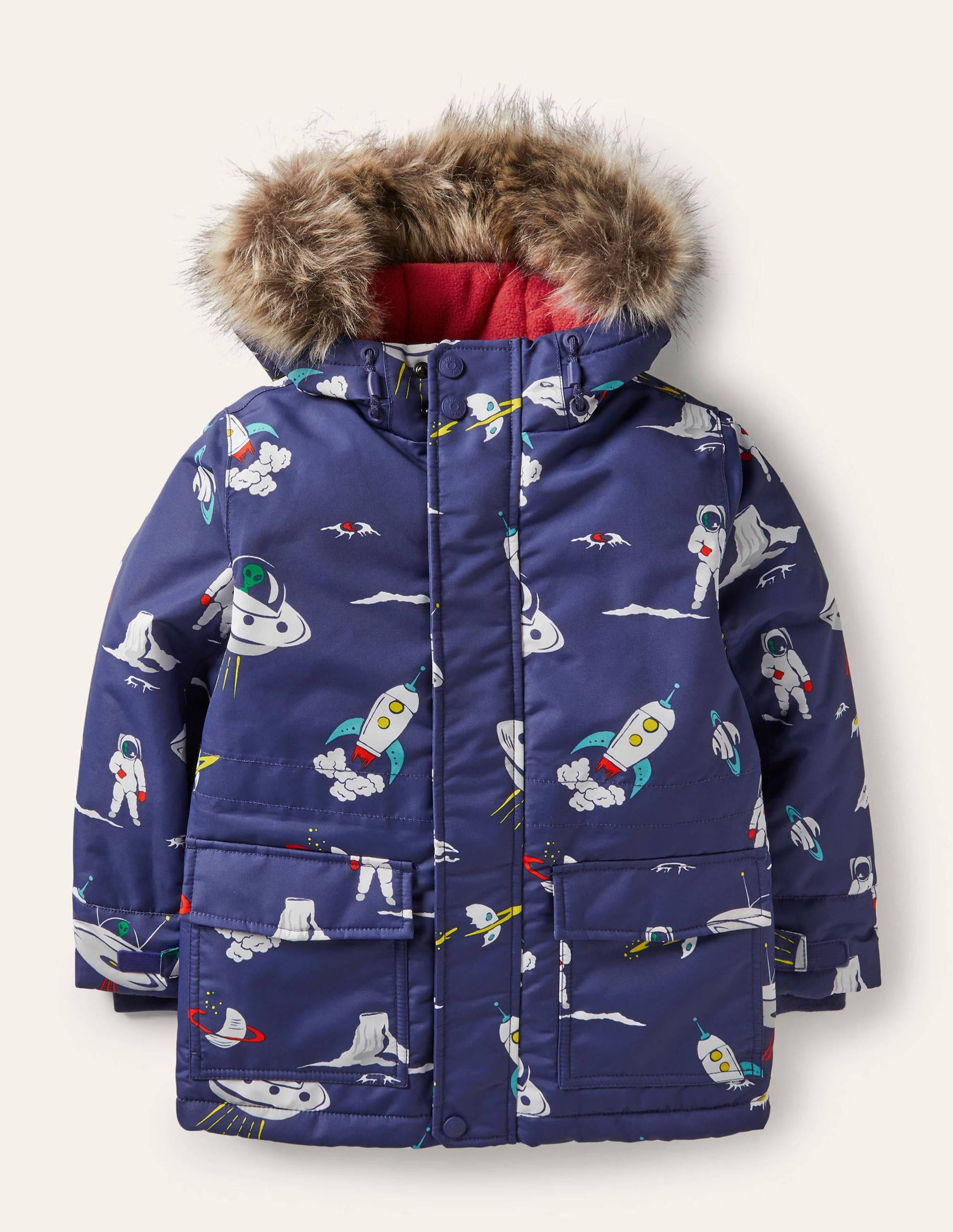 Cosy Waterproof Parka-Starboard Blue Space-1