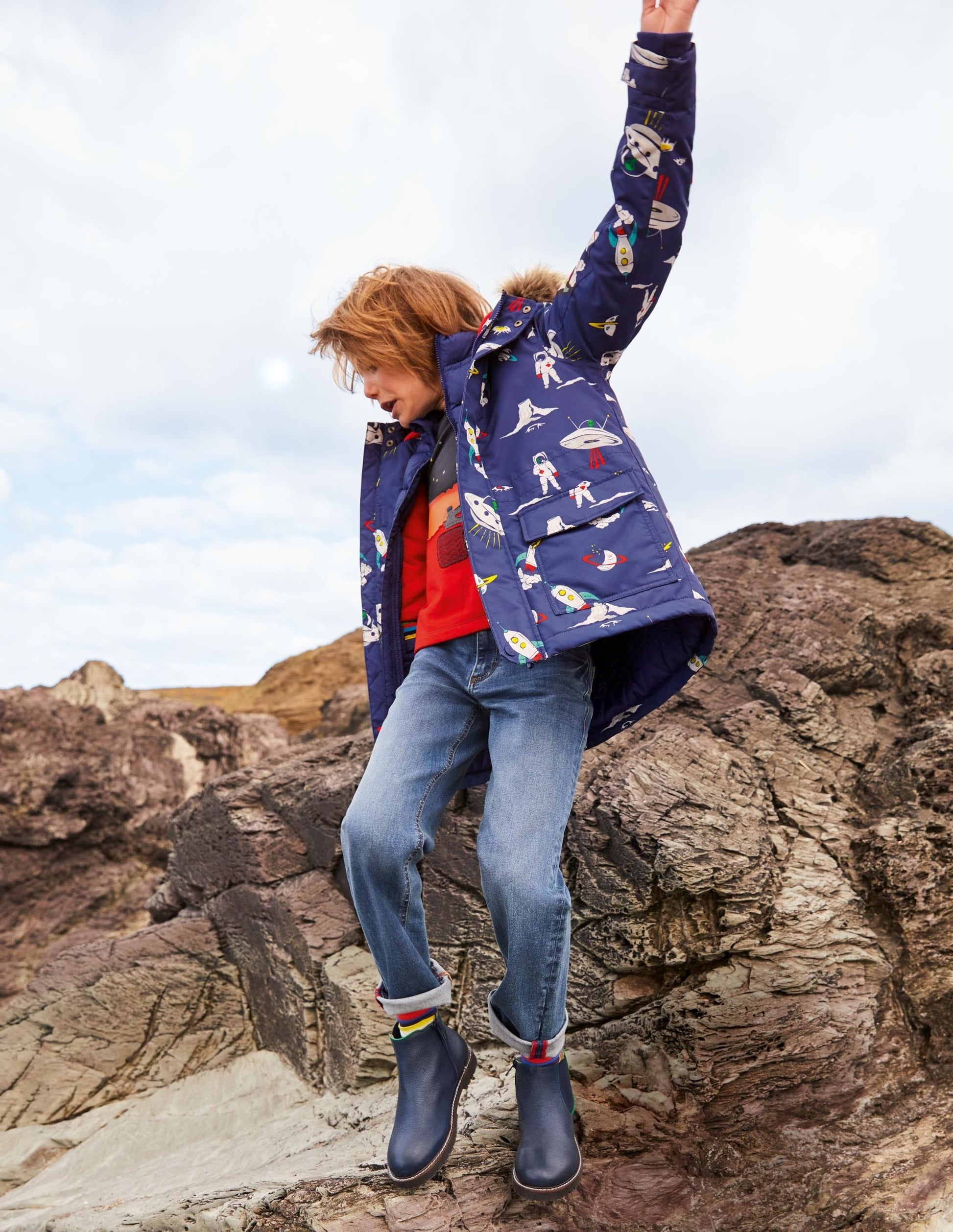 Cosy Waterproof Parka-Starboard Blue Space-4