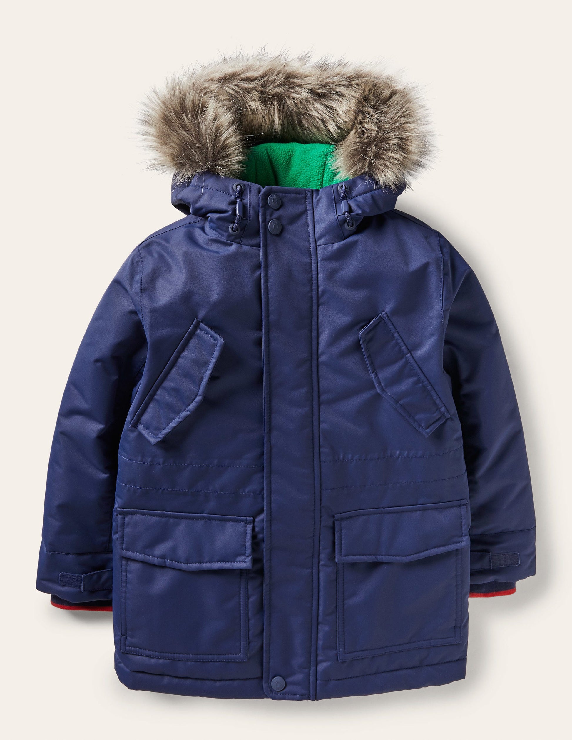 Cosy Waterproof Parka-College Navy-1