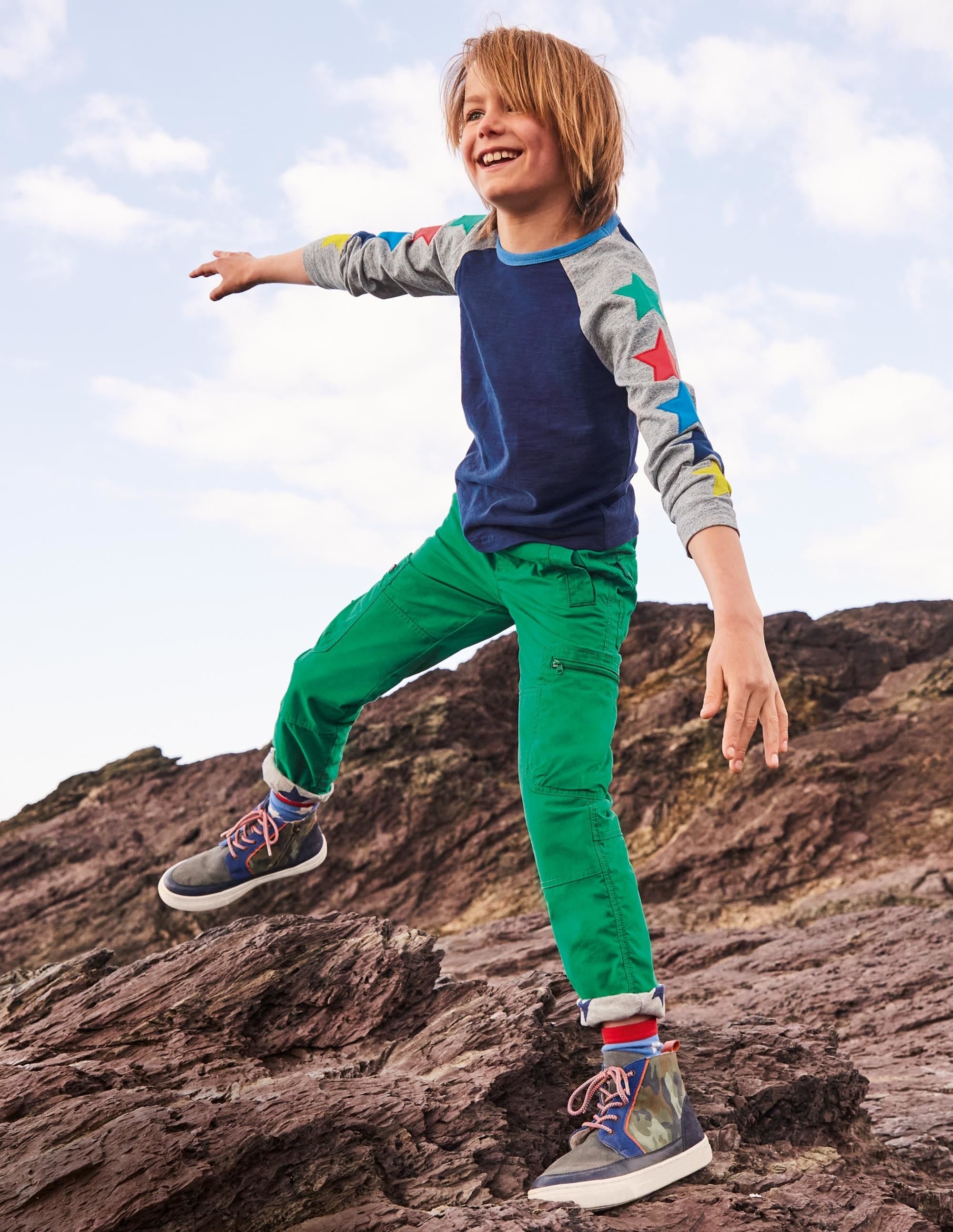 Raglan T-Shirt-Starboard Blue/Grey Marl Star - Image 3
