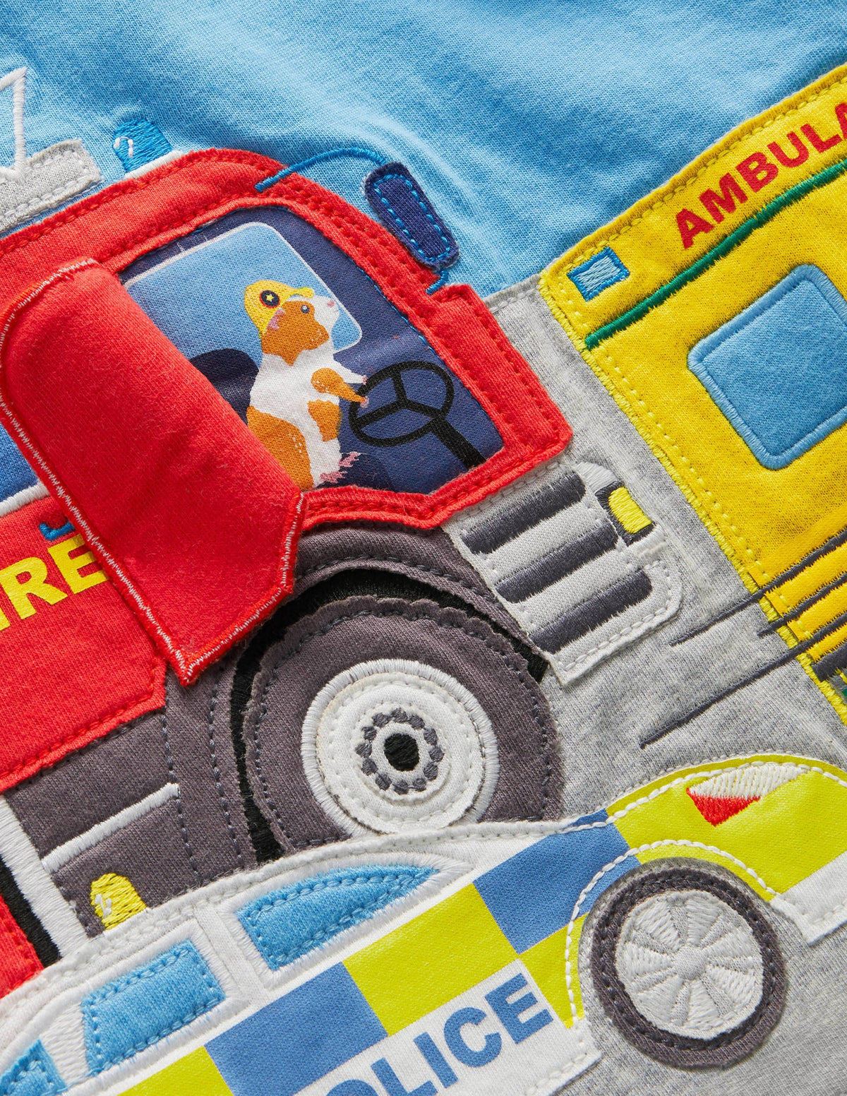 Transport Appliqué T-shirt-Surfboard Blue Vehicles - Image 3