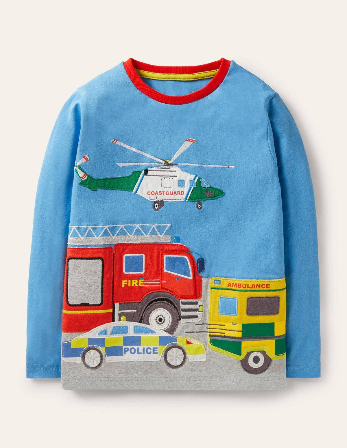 Transport Appliqué T-shirt-Surfboard Blue Vehicles-1