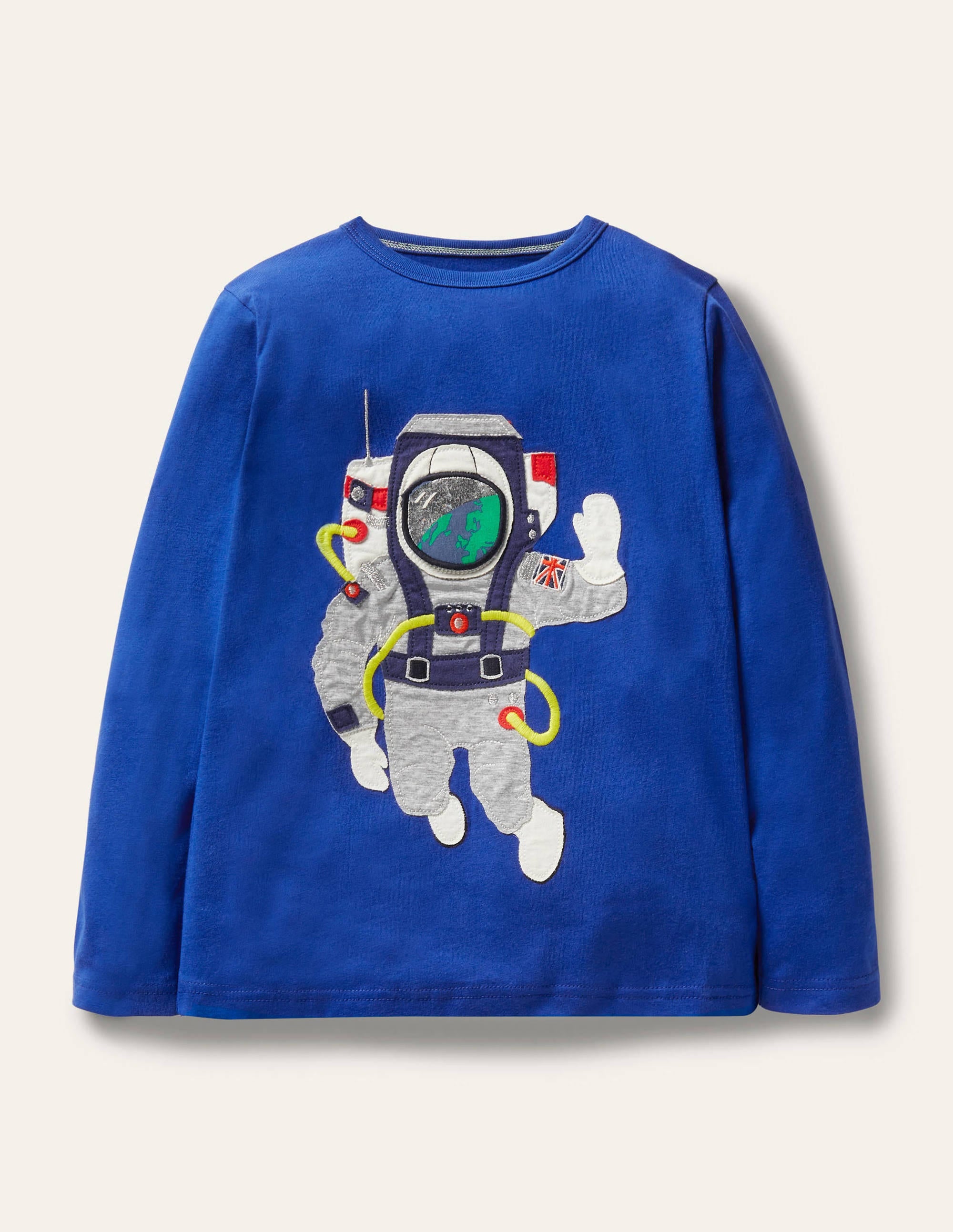 Lift-the-flap Space T-shirt-Brilliant Blue Astronaut - Image 1