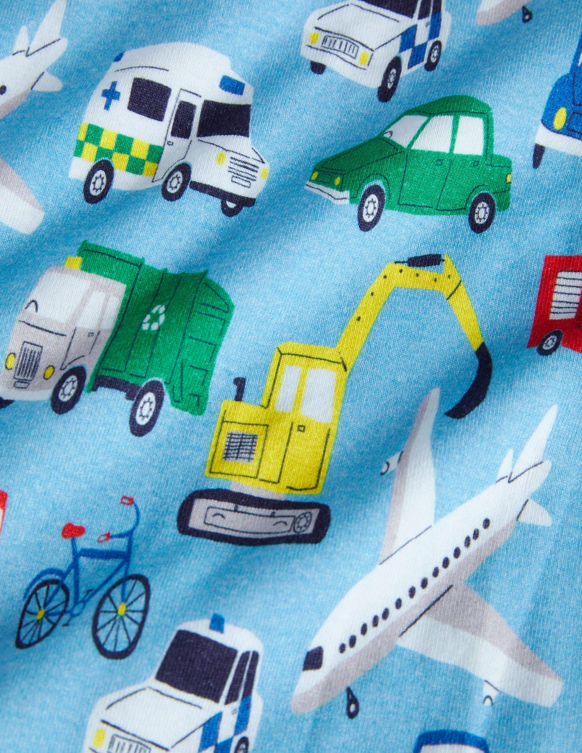 Twin Pack Snug Pajamas-Surfboard Blue Vehicles-3
