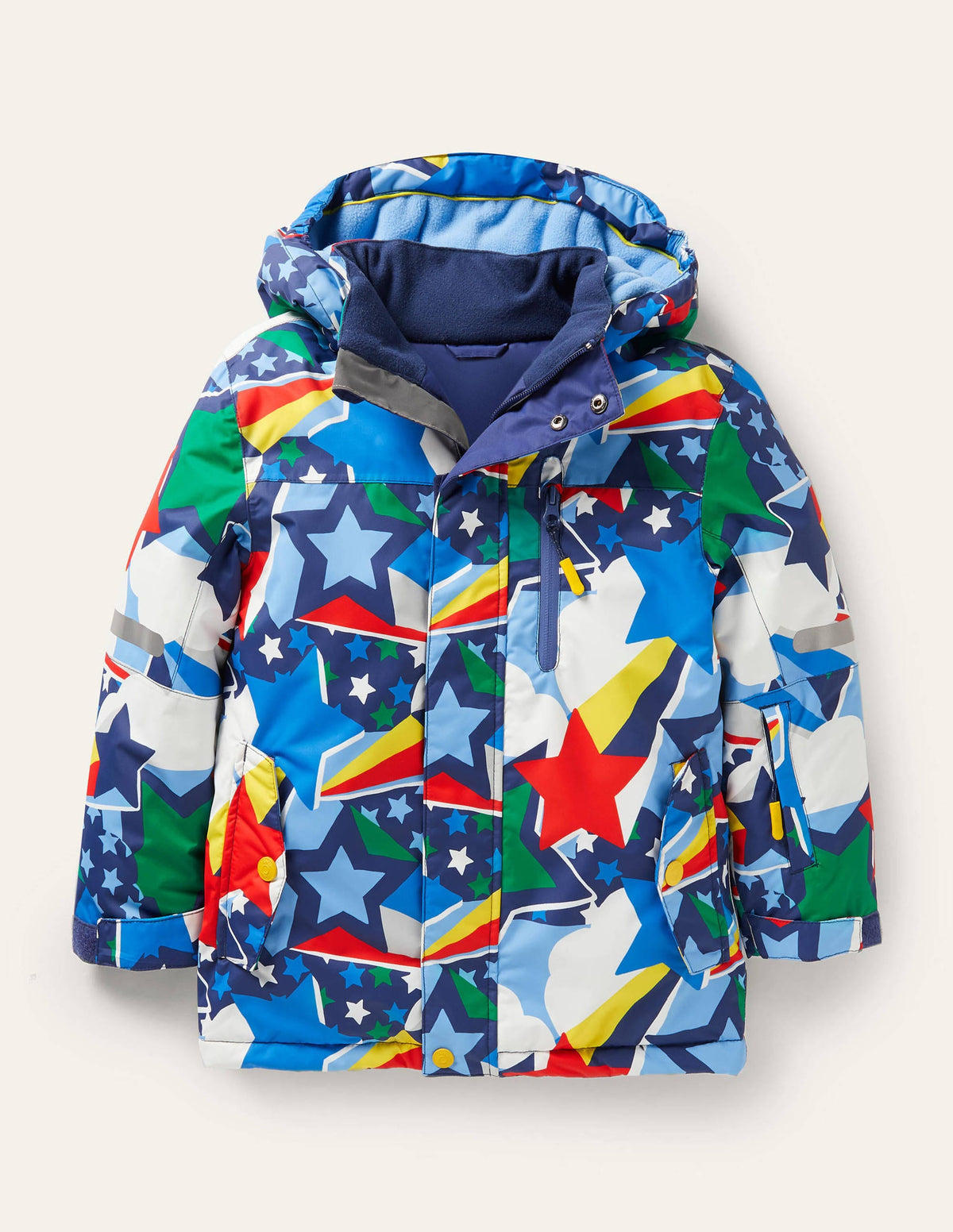 All-weather Waterproof Jacket-Bright Rainbow Stars - Image 1