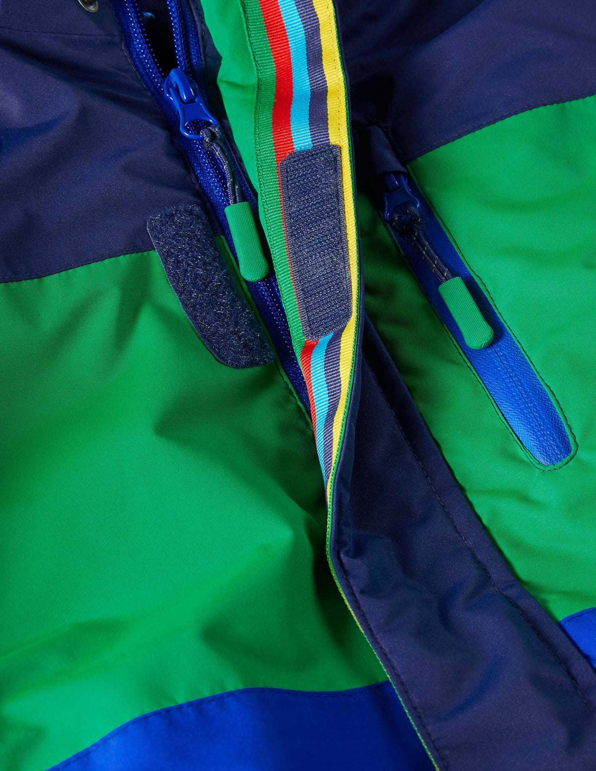 All-weather Waterproof Jacket-College Navy/Rich Emerald - Image 2