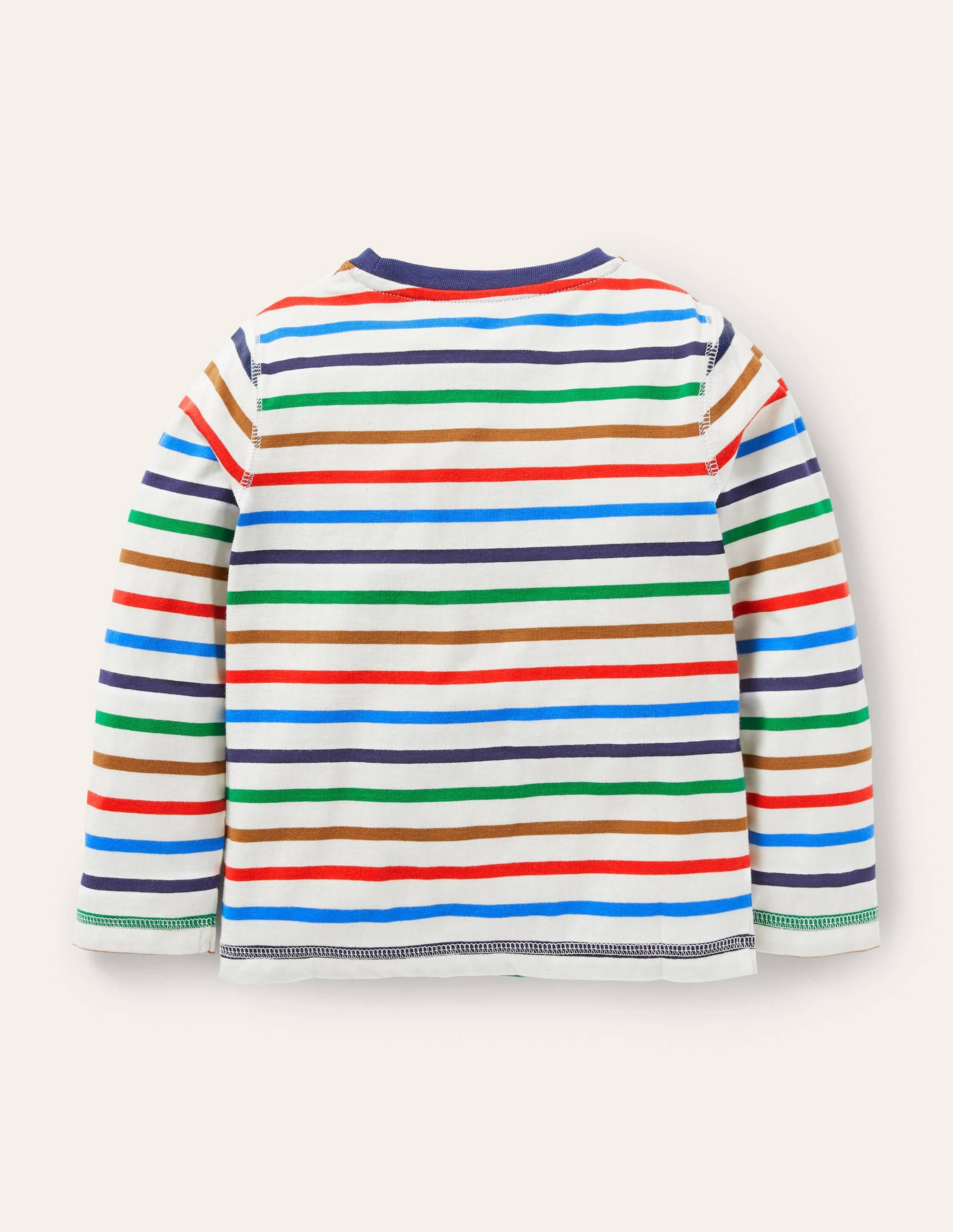 Supersoft Long-sleeved T-shirt-Ivory/Rainbow - Image 2