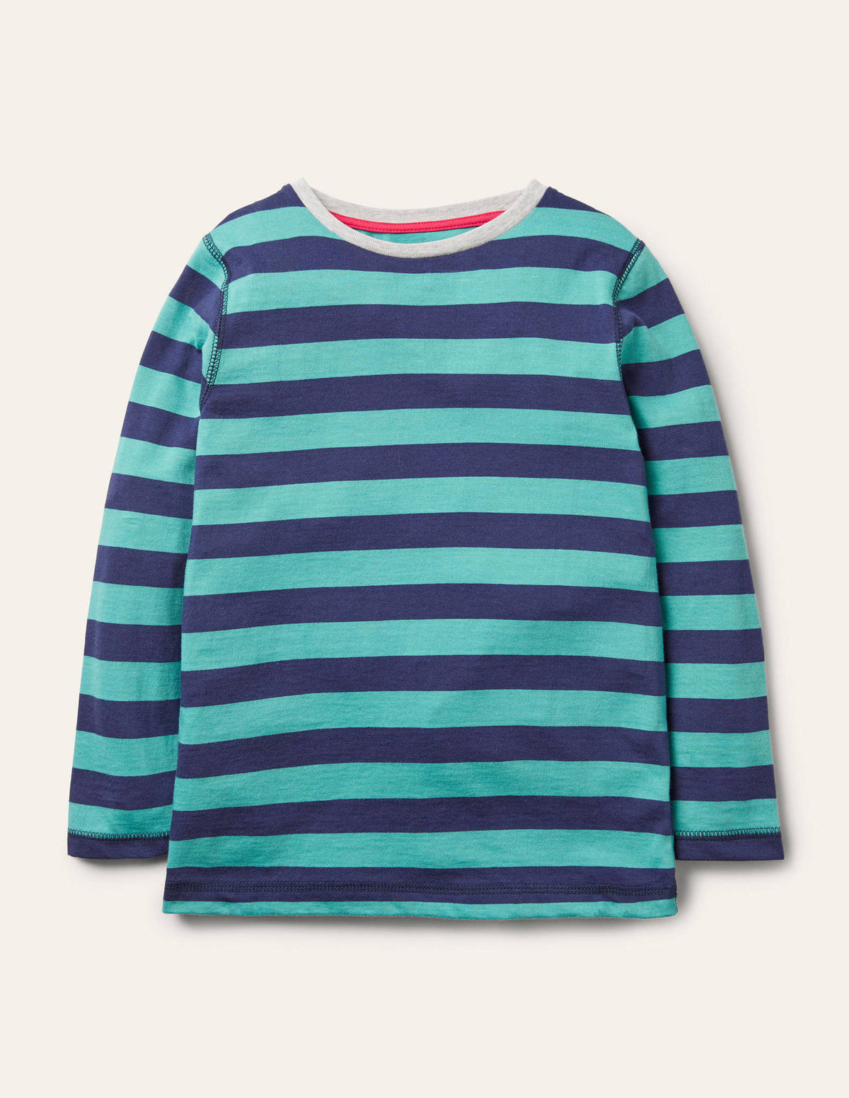 Supersoft Long-sleeved T-shirt-Brook Blue/Navy - Image 1