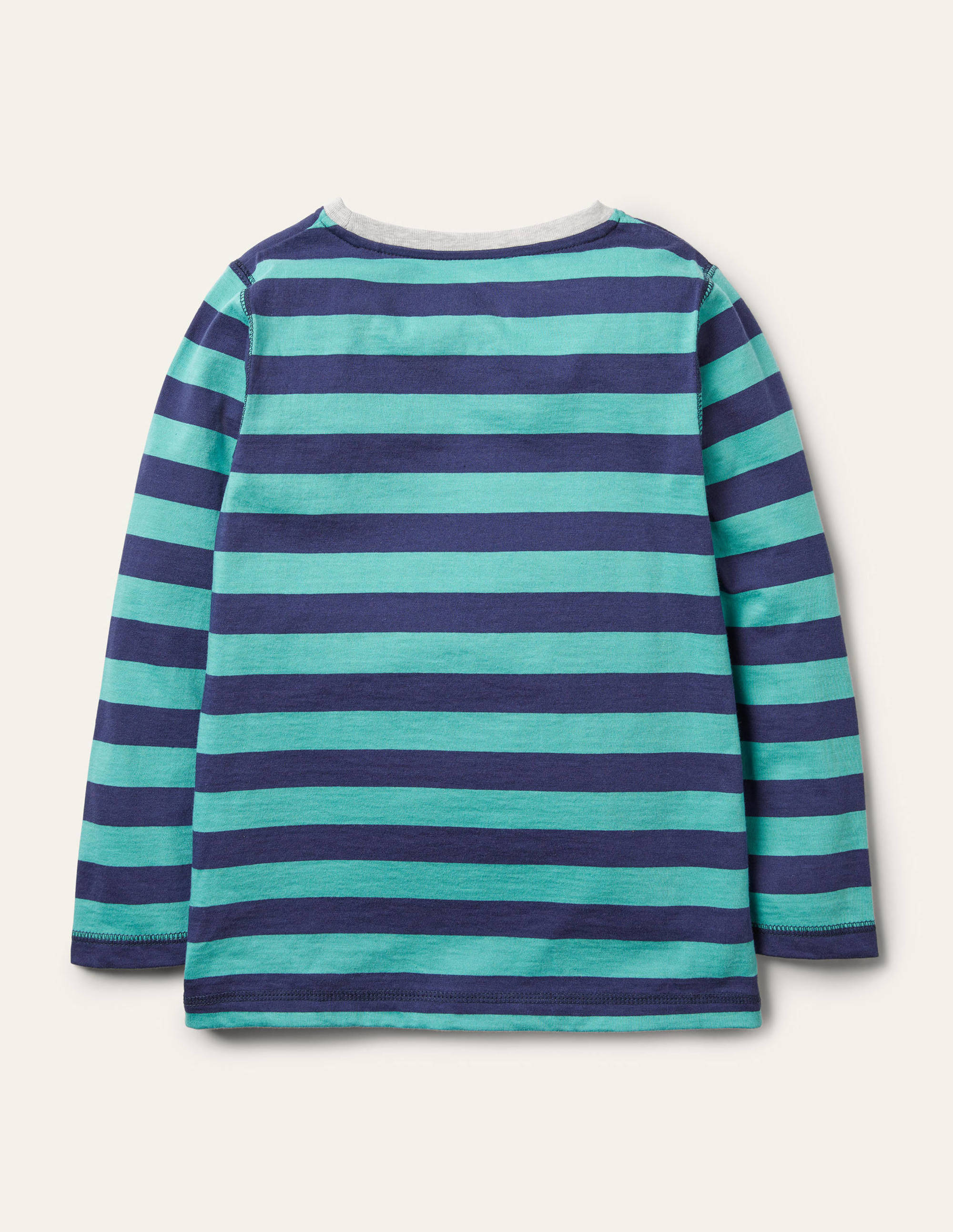 Supersoft Long-sleeved T-shirt-Brook Blue/Navy - Image 2