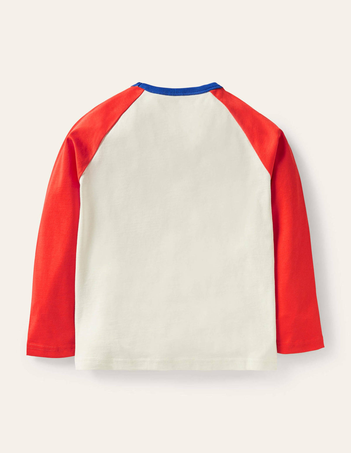 Glowing Space Raglan T-shirt-Rocket Red/Ivory Planets-2