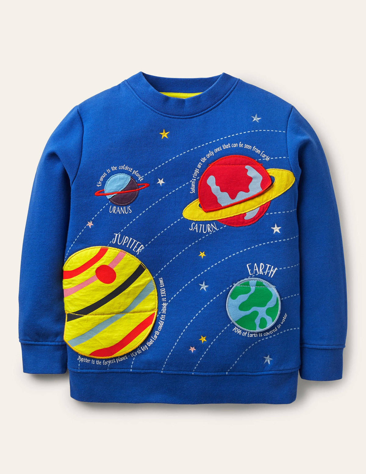 Lift-the-flap Space Sweatshirt-Brilliant Blue Space-1