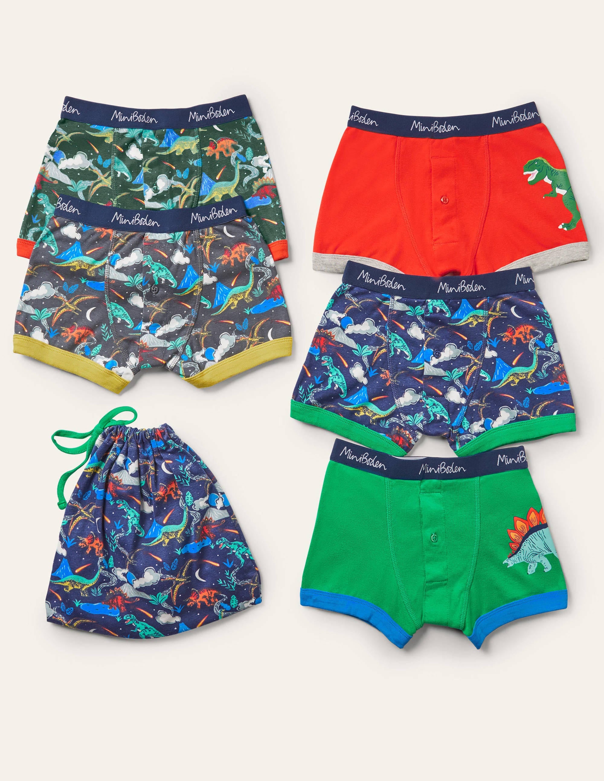 Boxers 5 Pack-Multi Dinosaur - Image 1