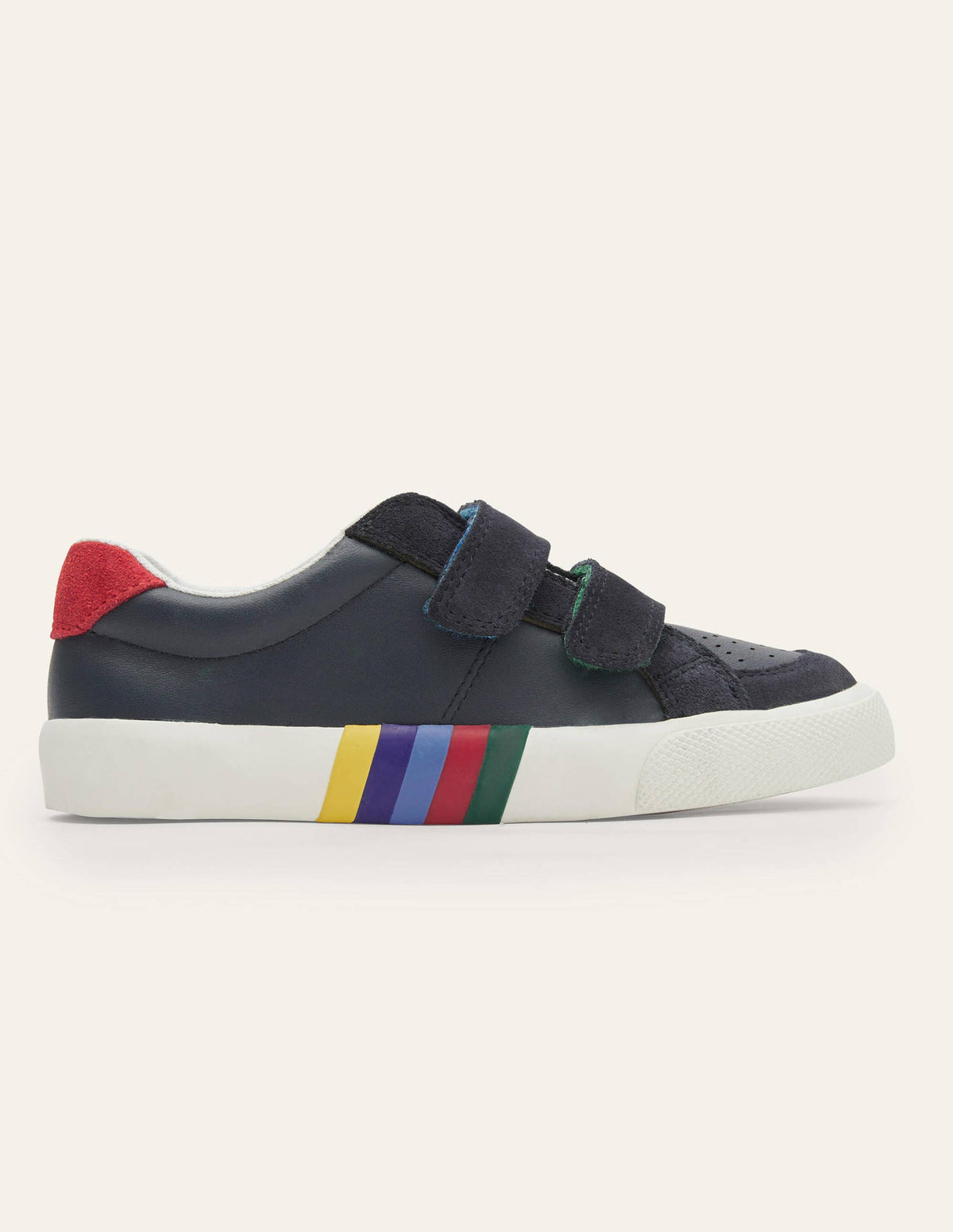 2 Strap Low Top Sneakers-College Navy Rainbow - Image 2