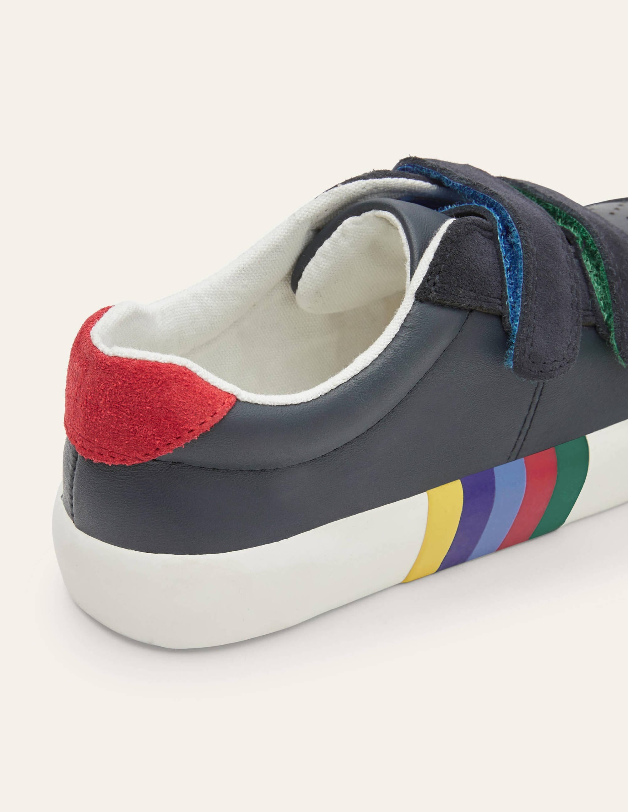 2 Strap Low Top Sneakers-College Navy Rainbow - Image 3