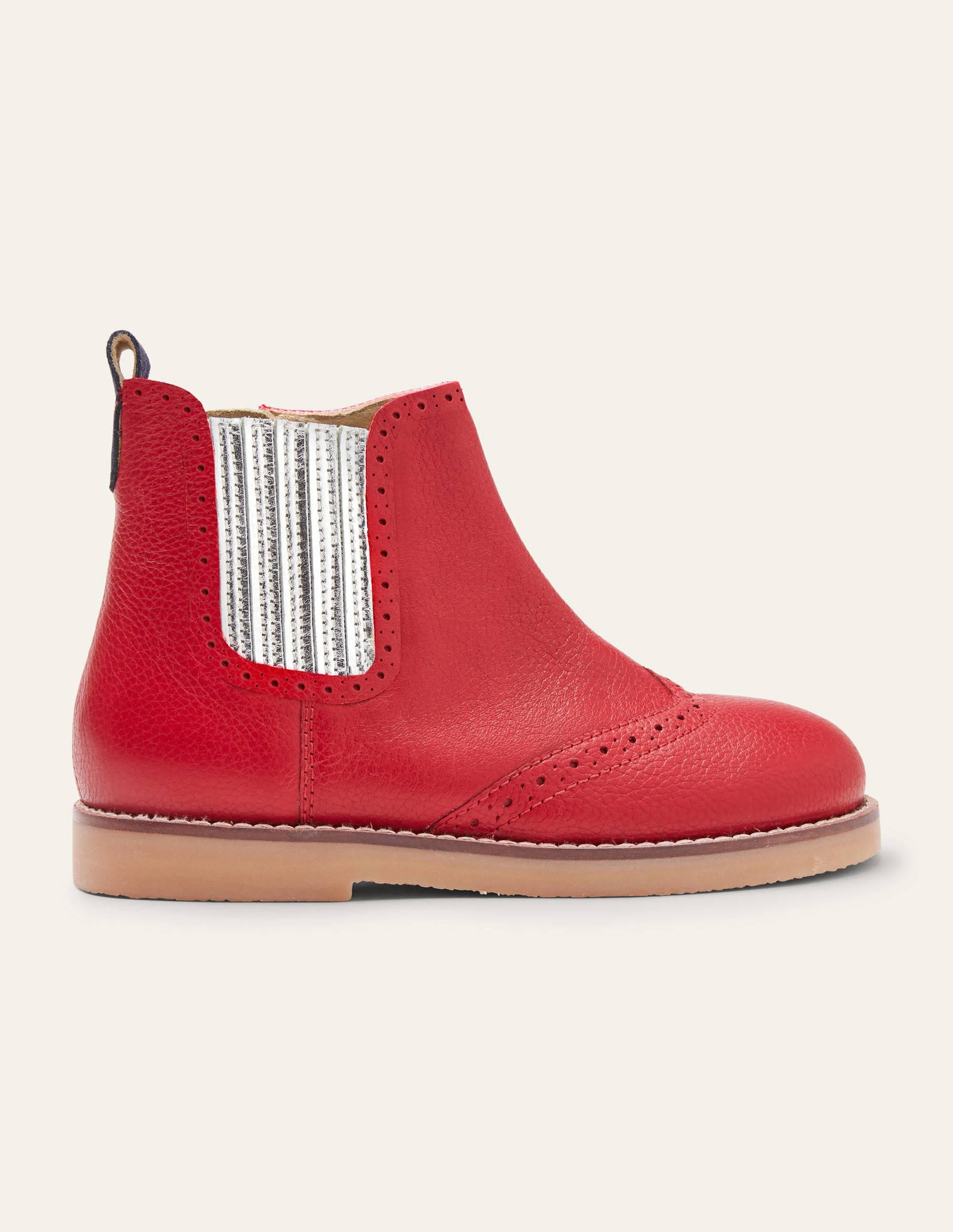 Leather Chelsea Boots-Rockabilly Red - Image 2