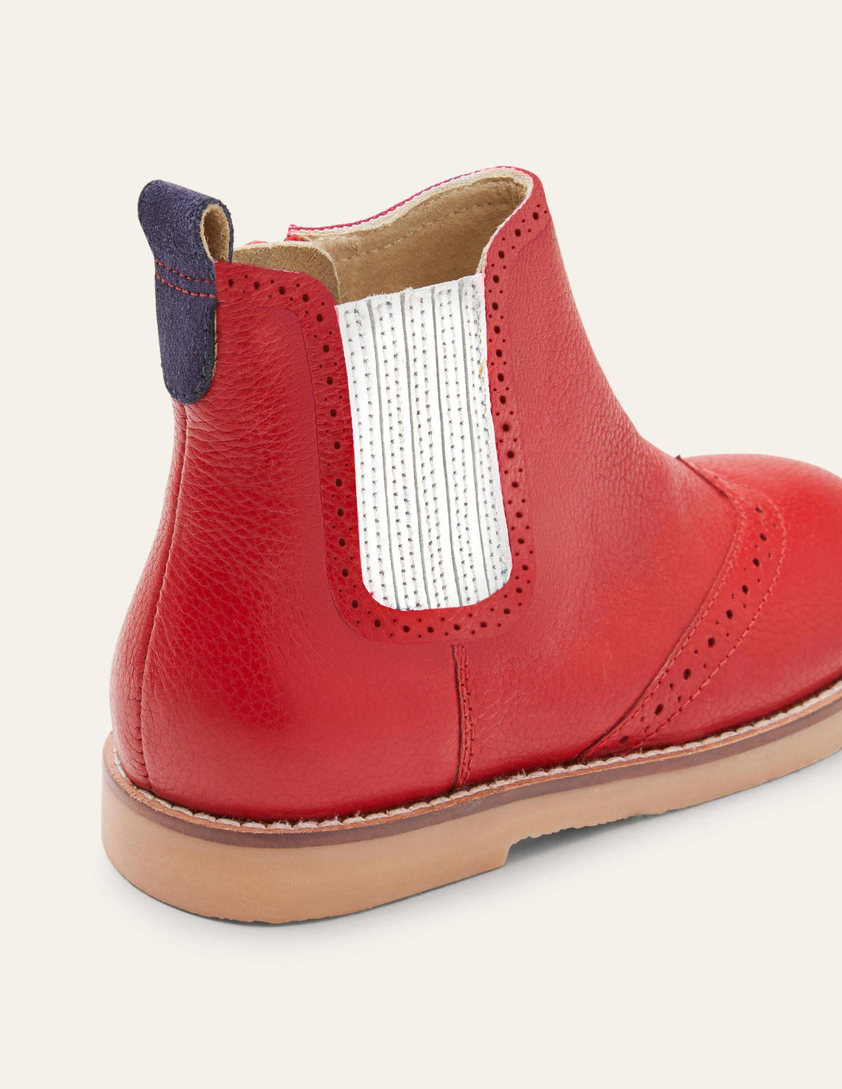 Leather Chelsea Boots-Rockabilly Red - Image 3