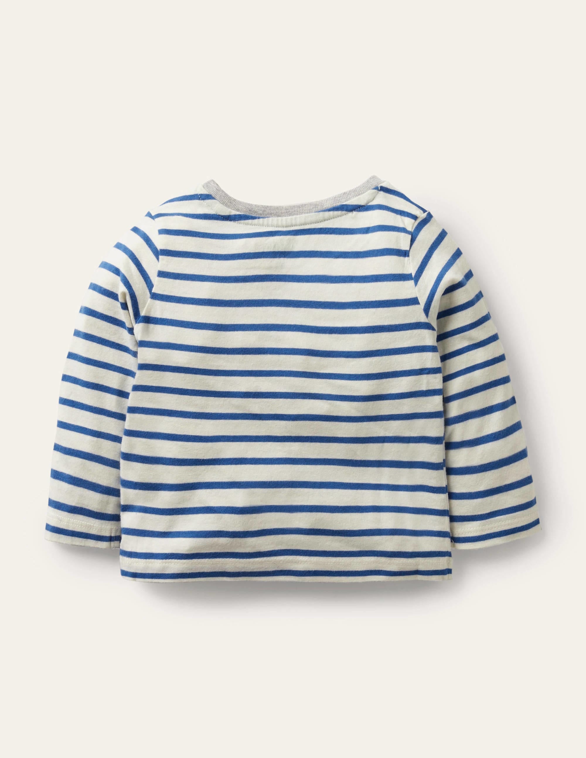 Big Appliqué T-shirt-White/Duke Blue Digger - Image 2