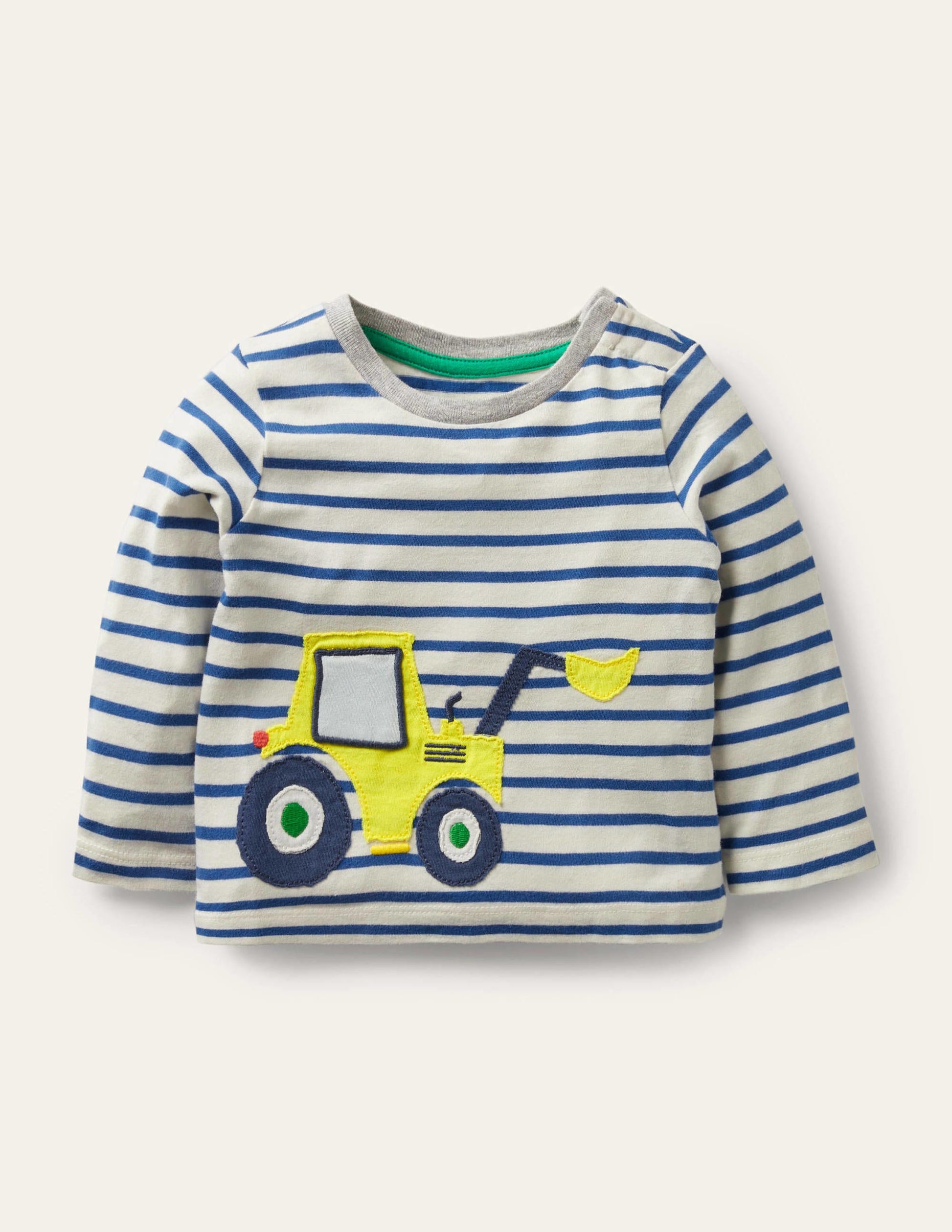 Big Appliqué T-shirt-White/Duke Blue Digger-1