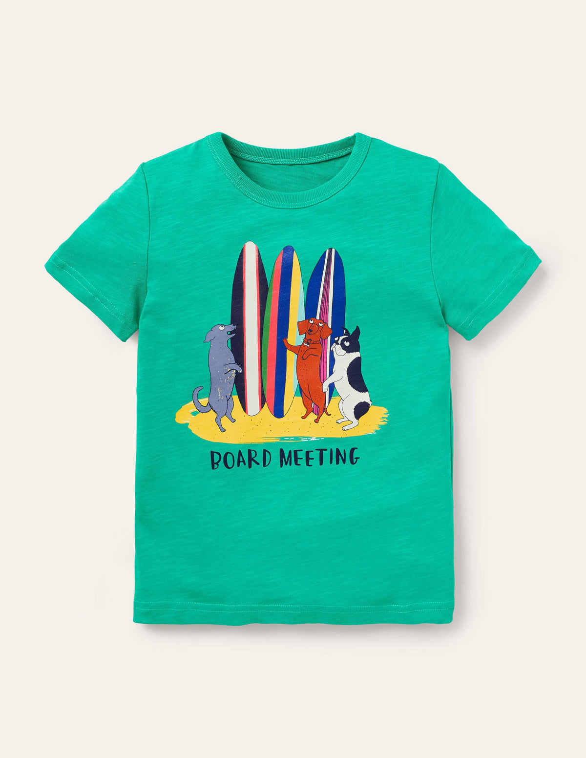Graphic Pun T-shirt-Tropical Green Board Meeting - Image 1