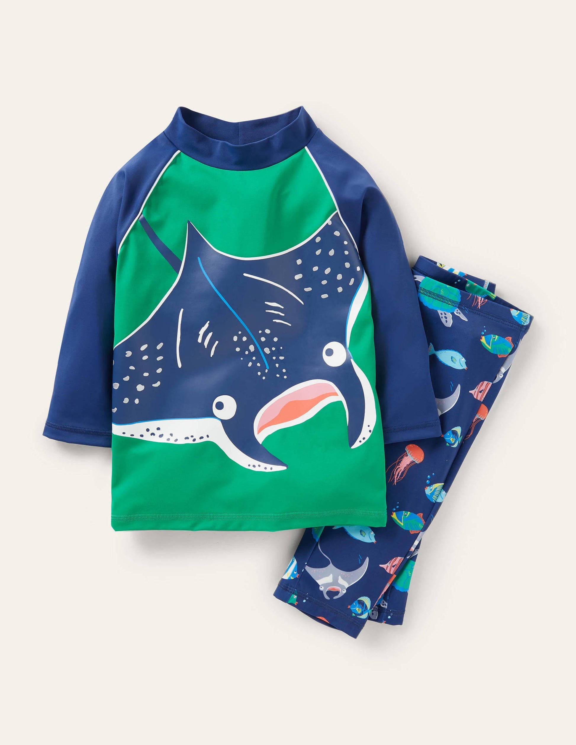 Surf Suit-Shamrock Green Manta Ray-1