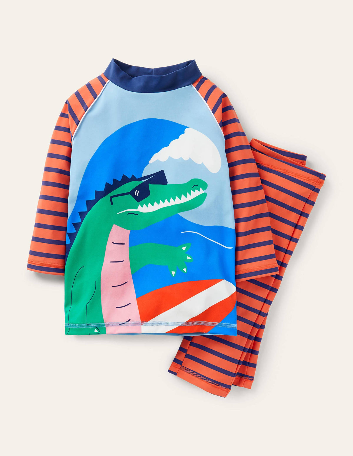 Surf Suit-Firecracker Red Surfing Croc-1