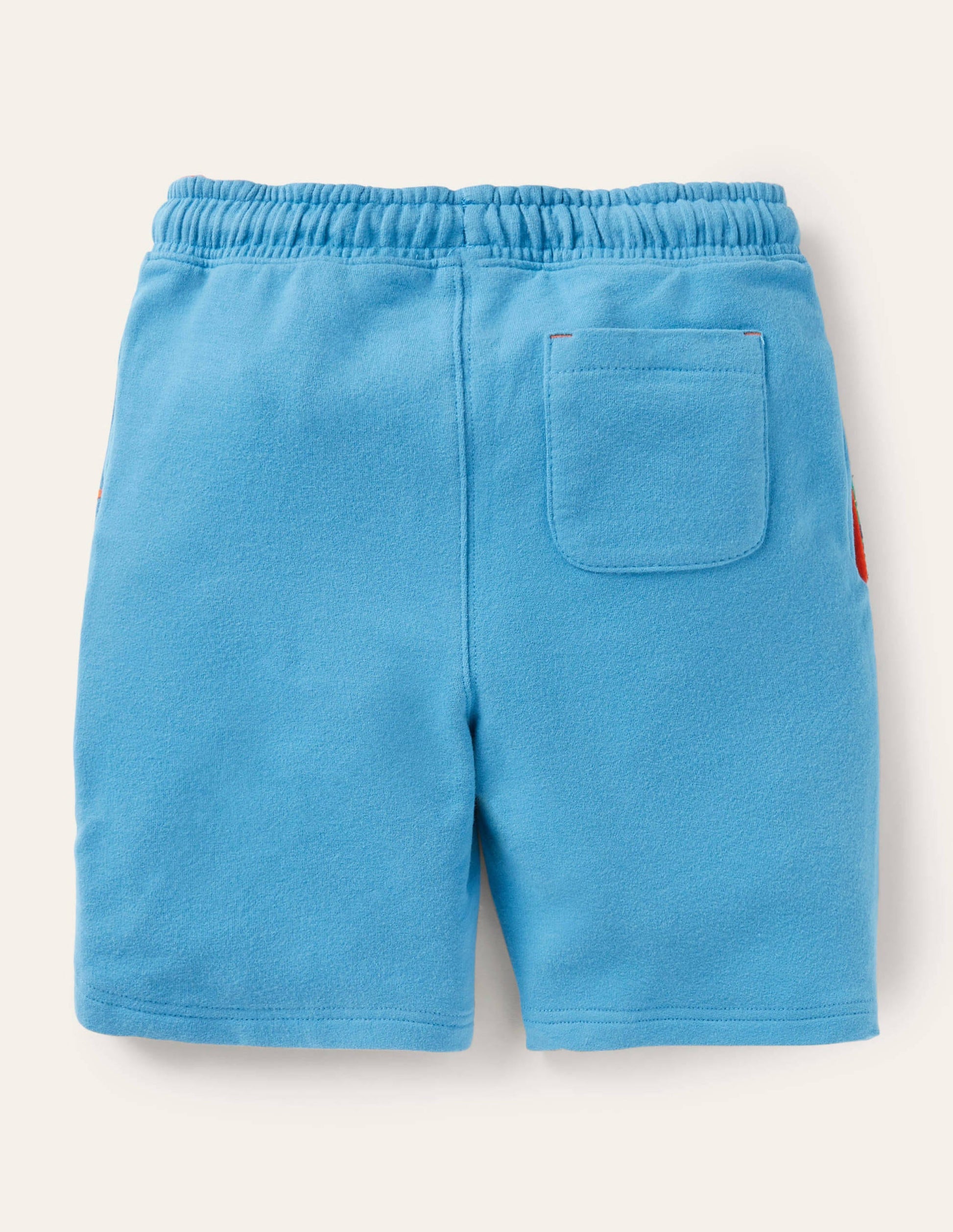 Appliqué Sweatshorts-Aqua Blue Fishes-2