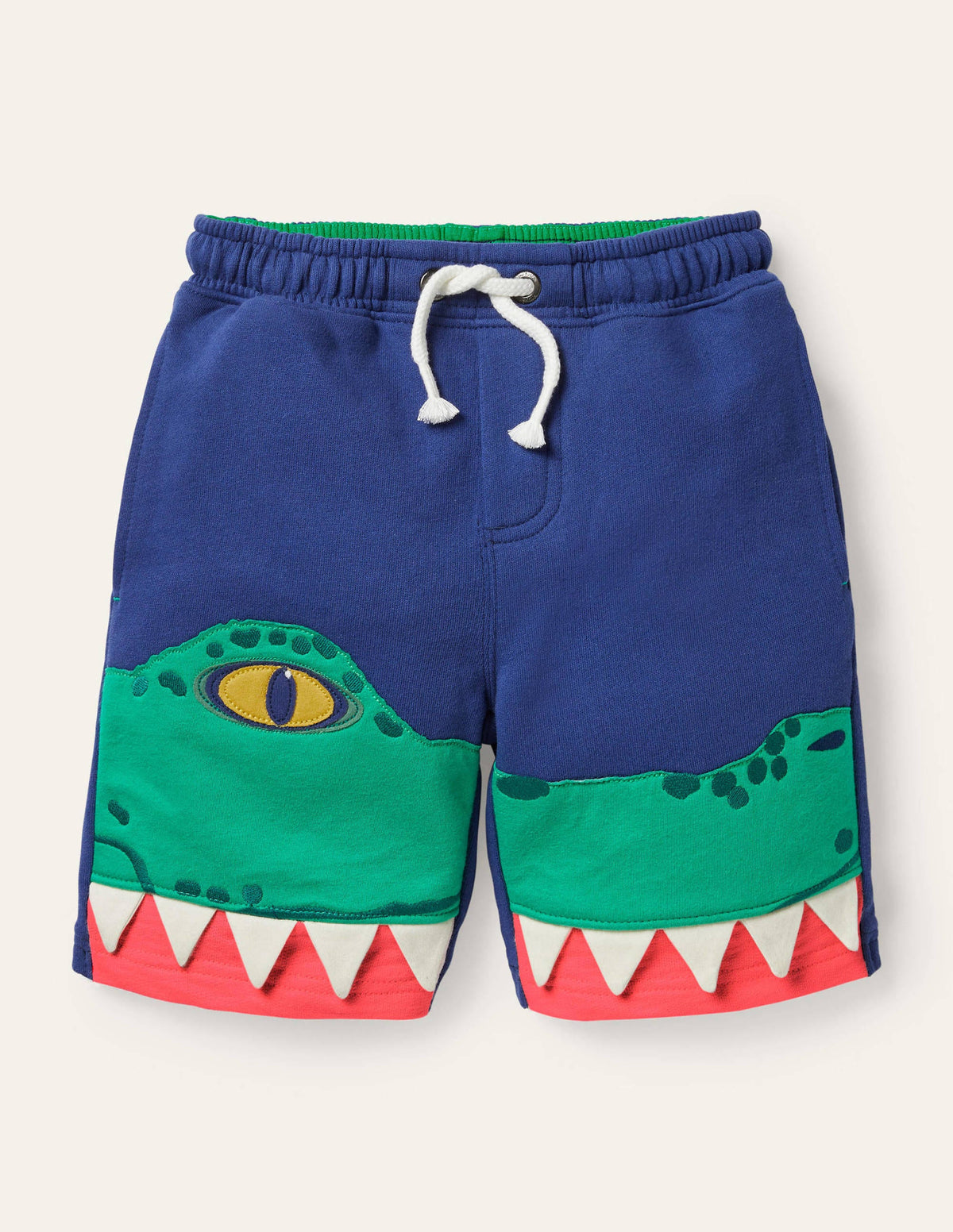 Appliqué Sweatshorts-Brilliant Blue Crocodile - Image 1