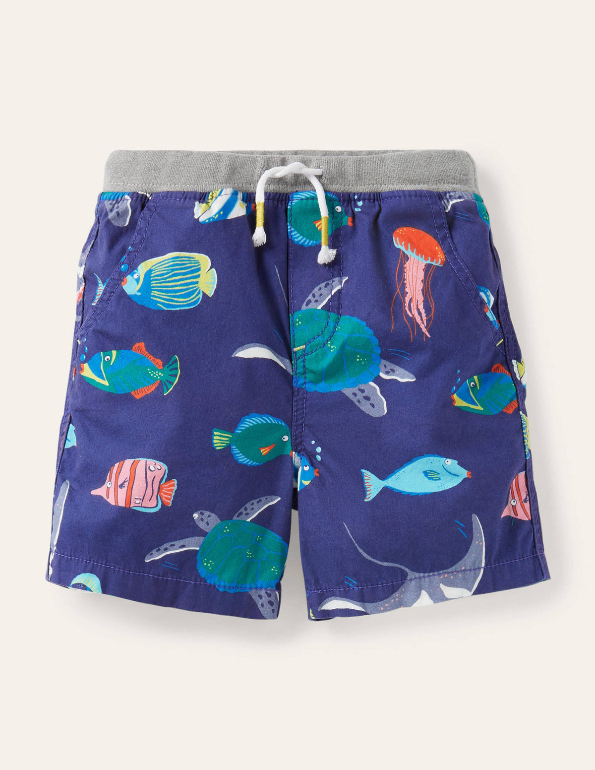 Fun Vacation Shorts-College Blue Under-the-sea - Image 1