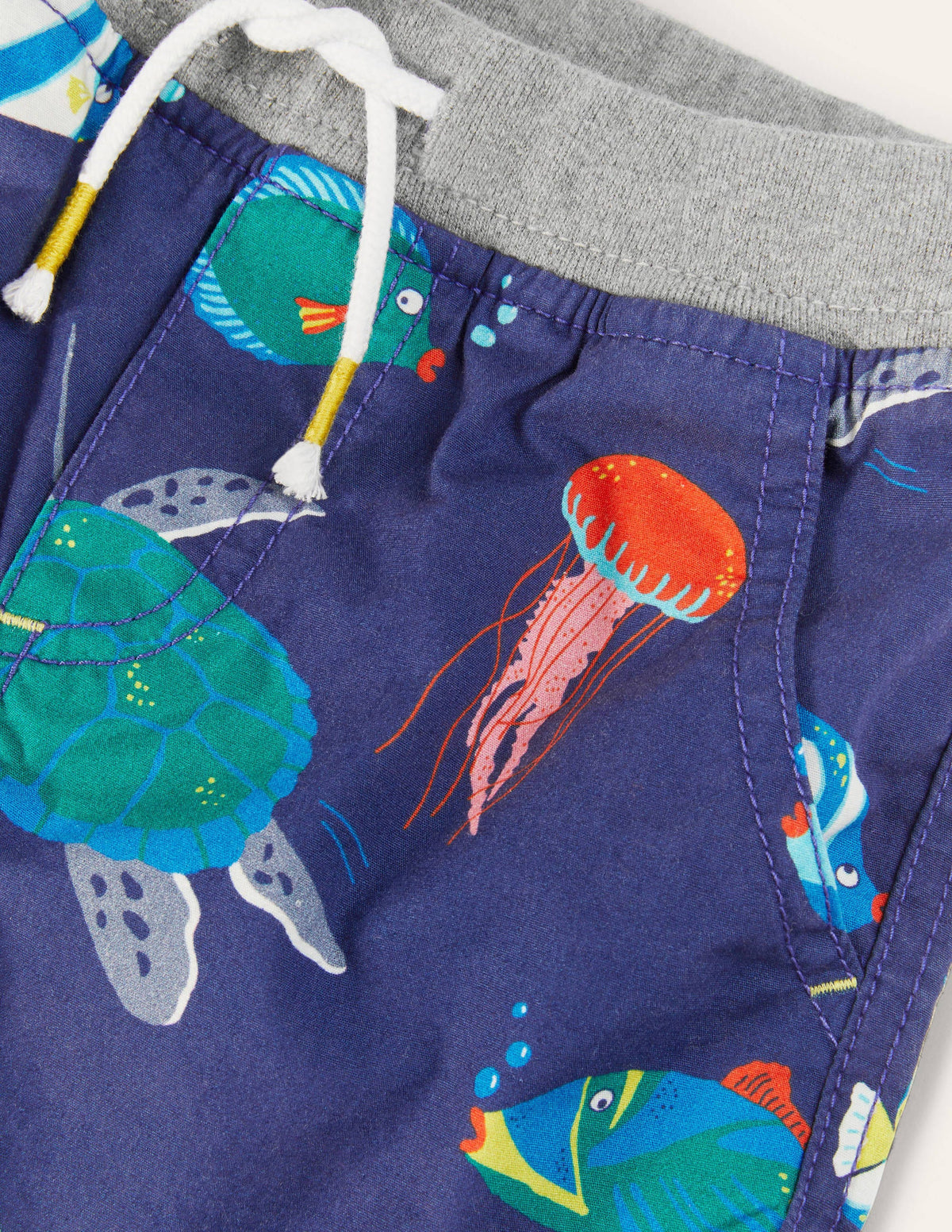 Fun Vacation Shorts-College Blue Under-the-sea - Image 3