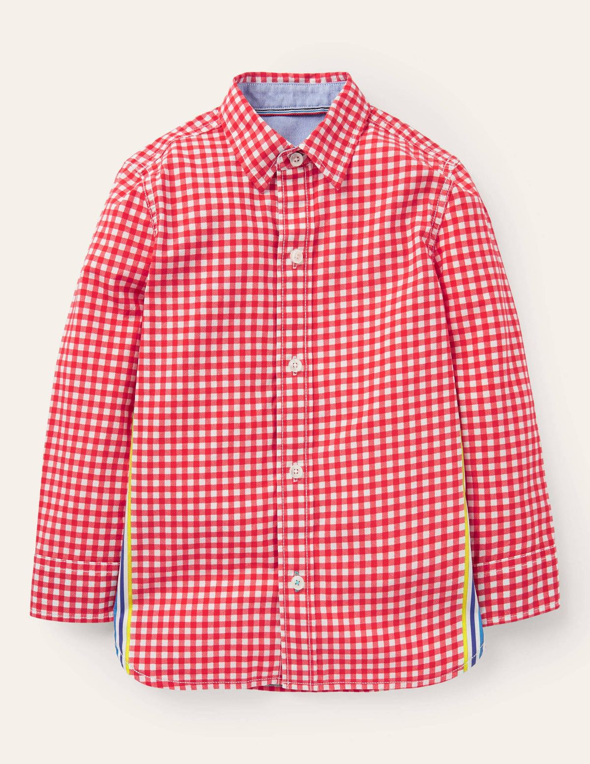 Casual Laundered Shirt-Red Gingham - Image 1