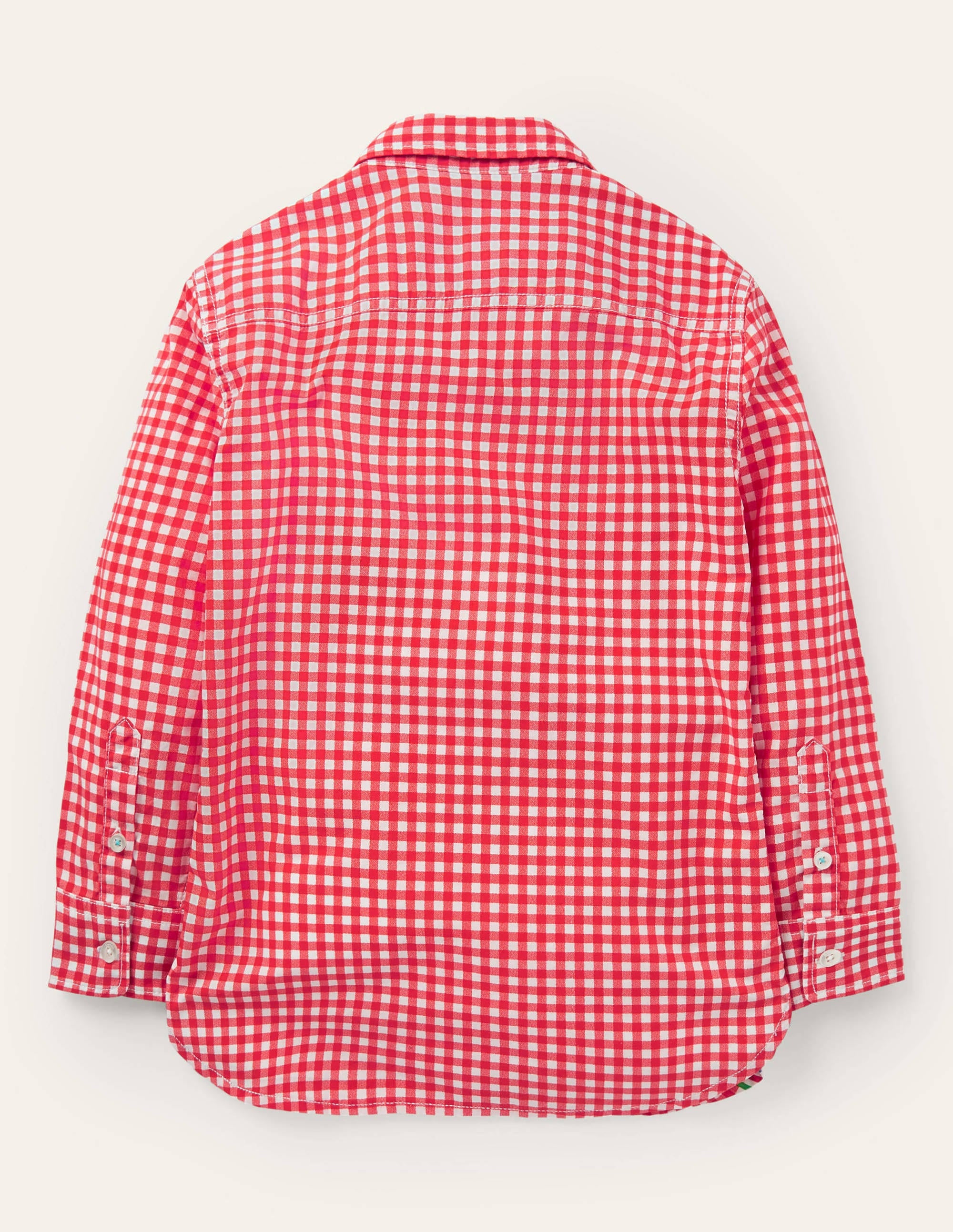 Casual Laundered Shirt-Red Gingham - Image 2