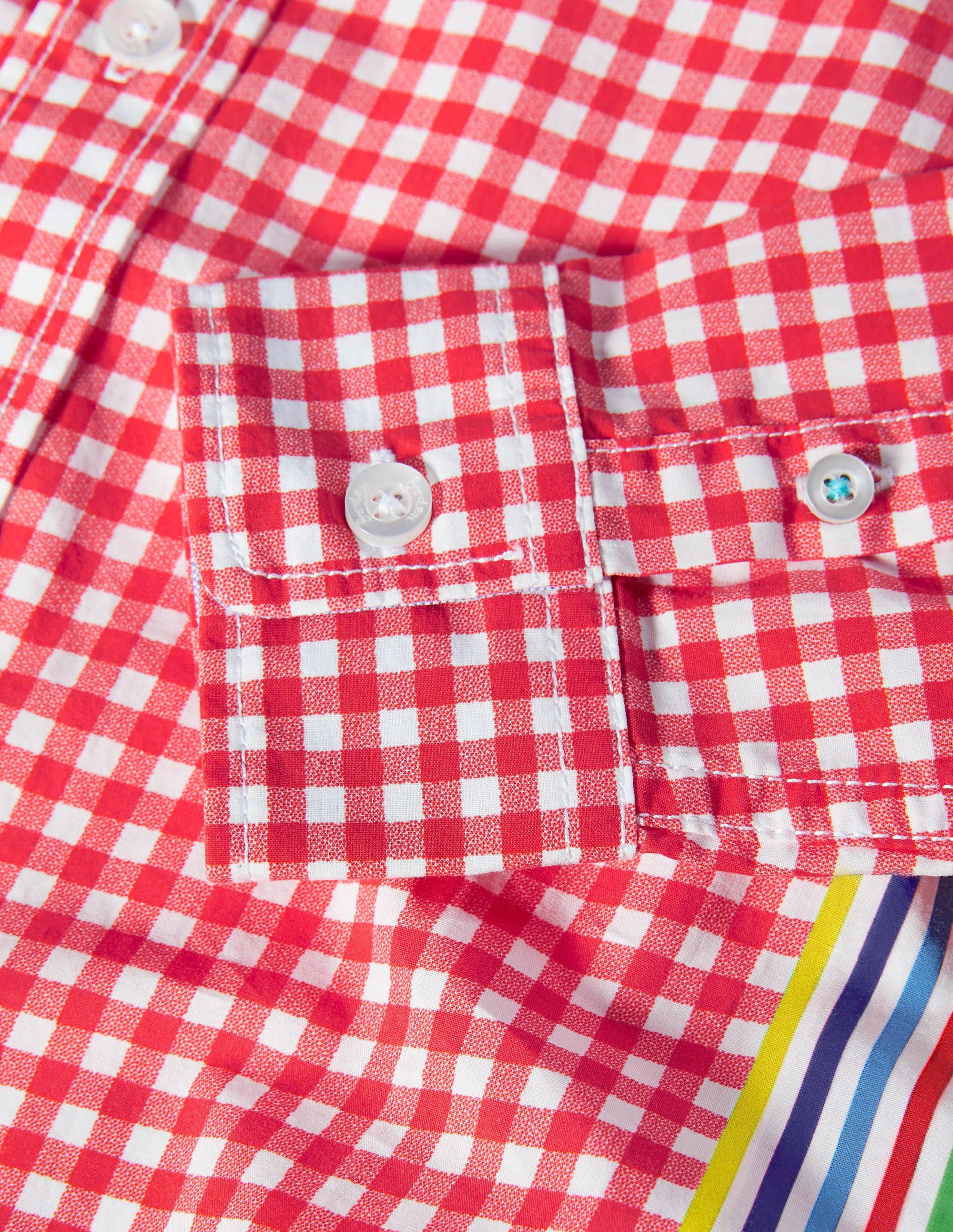 Casual Laundered Shirt-Red Gingham - Image 3