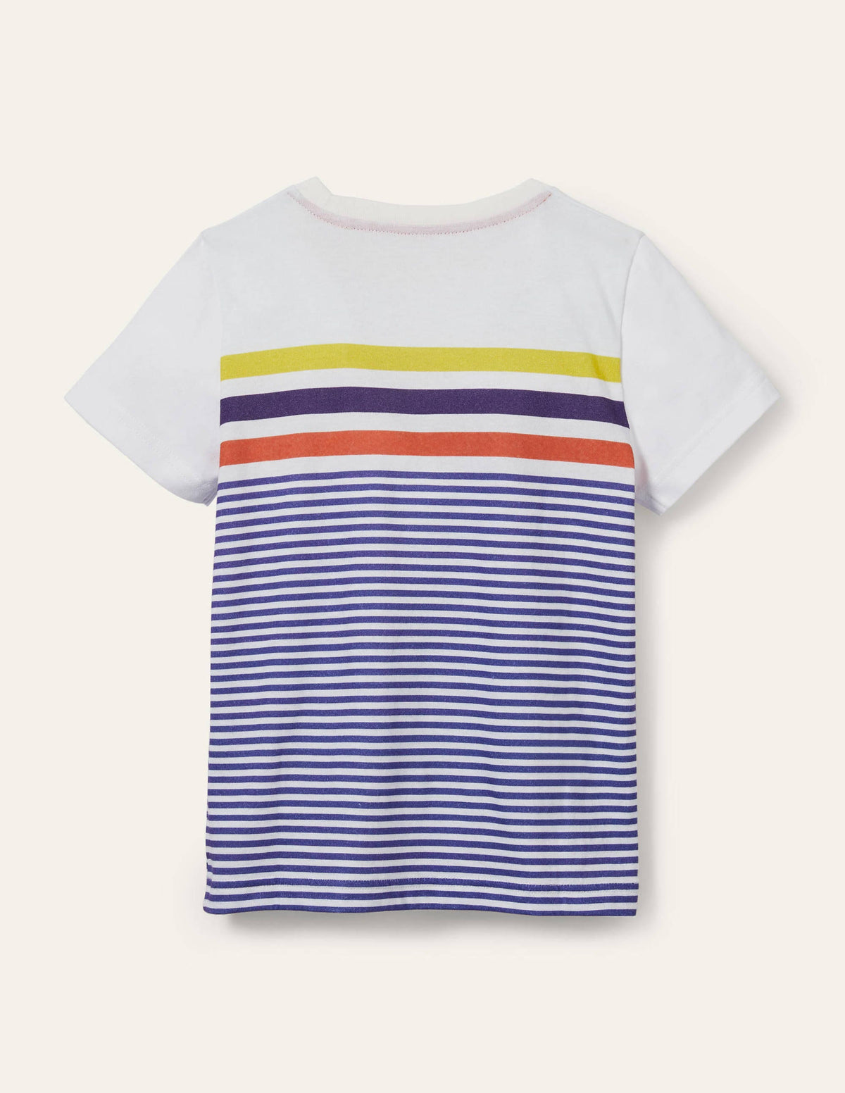 Slub Washed T-shirt-Brilliant Blue/Ivory-2