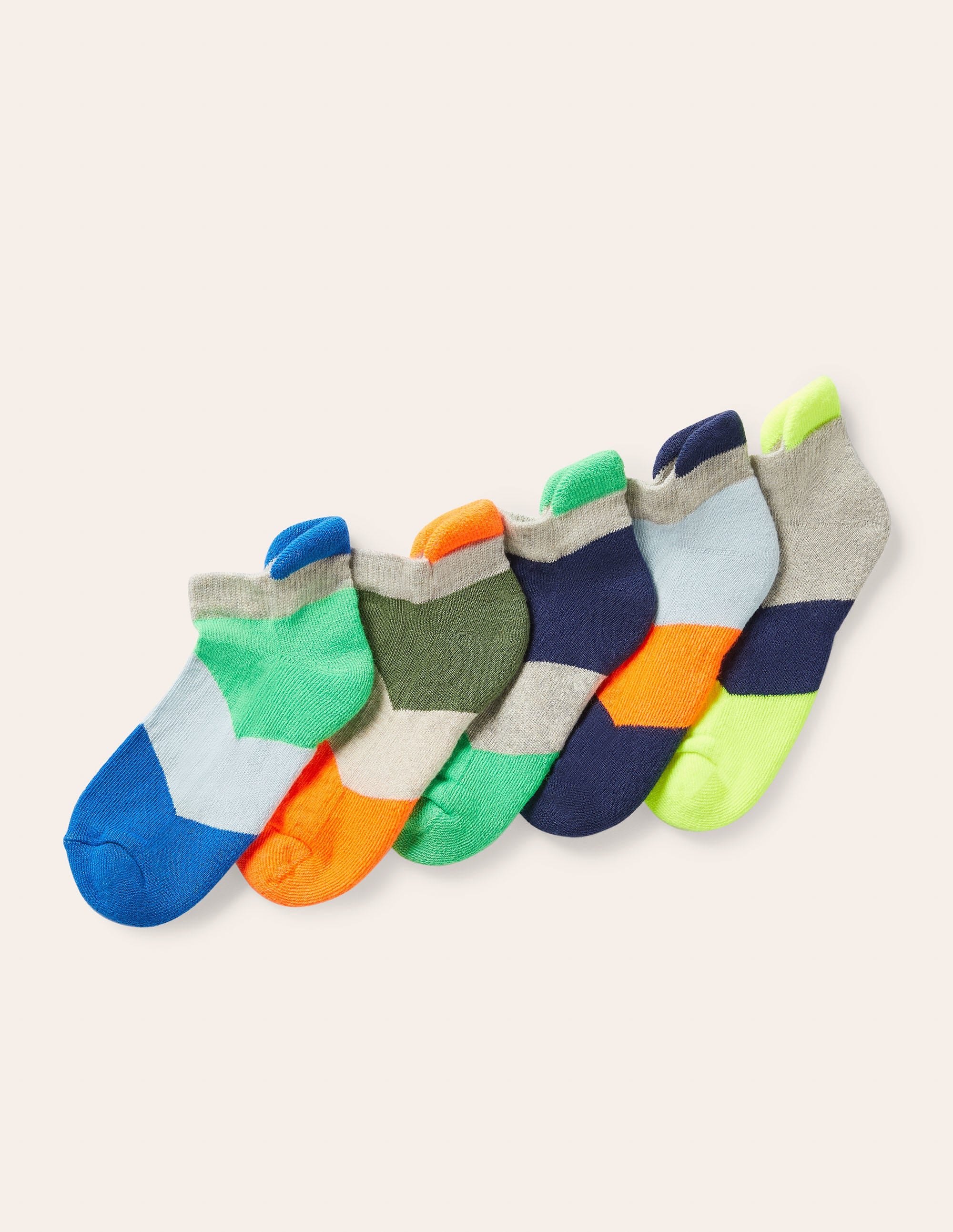 Ankle Socks 5 Pack-Multi Chevron - Image 1