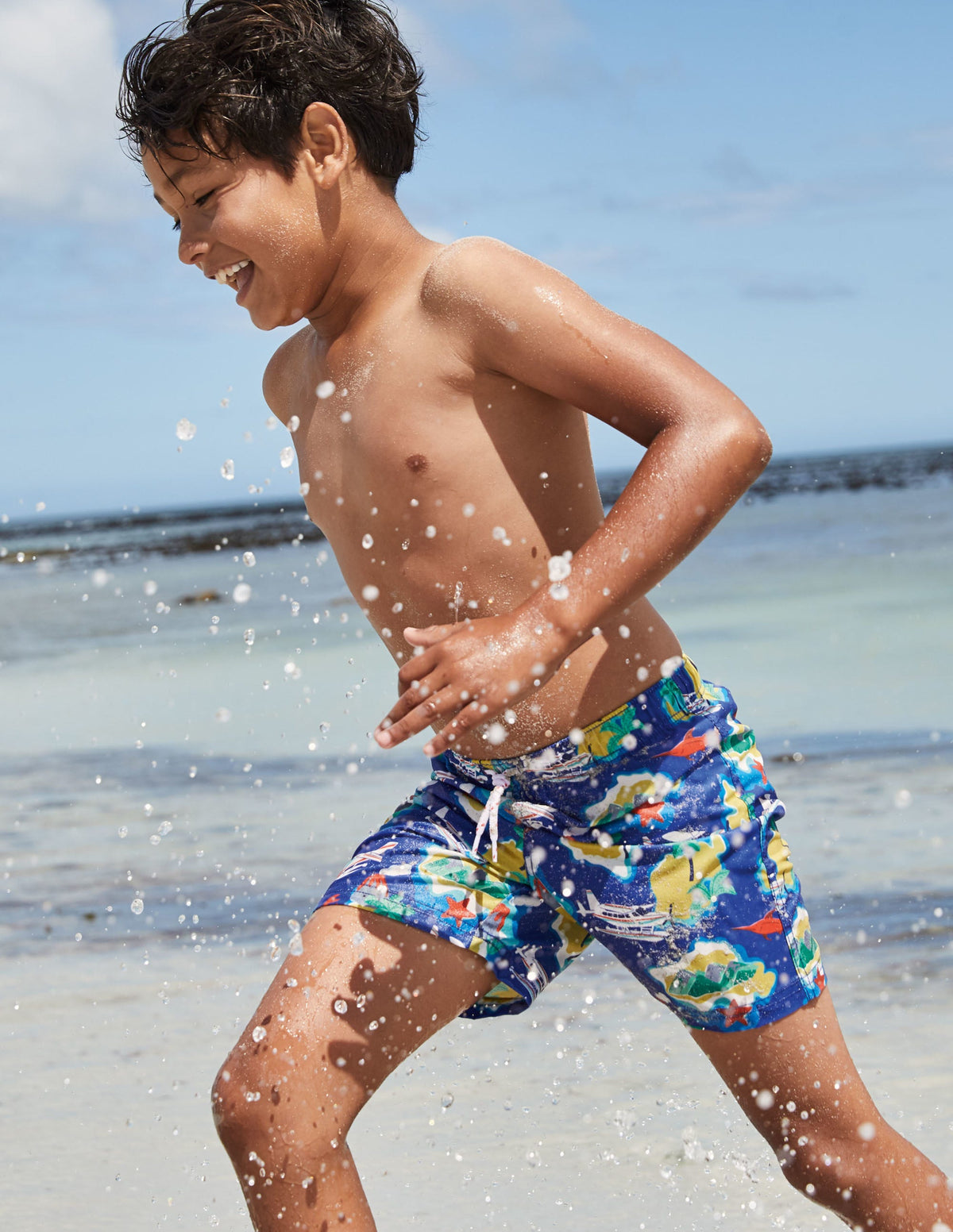 Woven Trunks-Brilliant Blue Island Hopping - Image 4