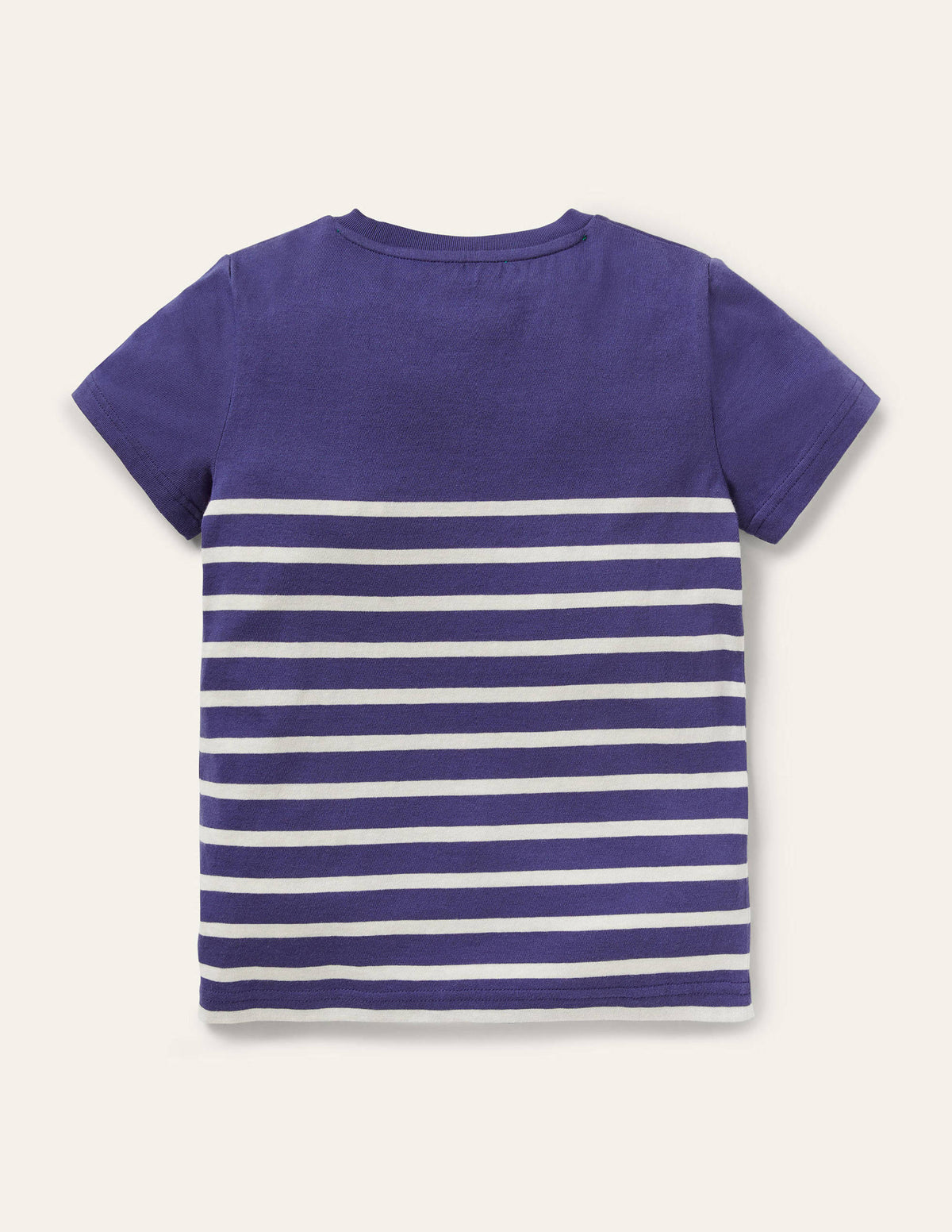 Short-sleeved Breton T-shirt-College Navy/Ivory Skulls-2