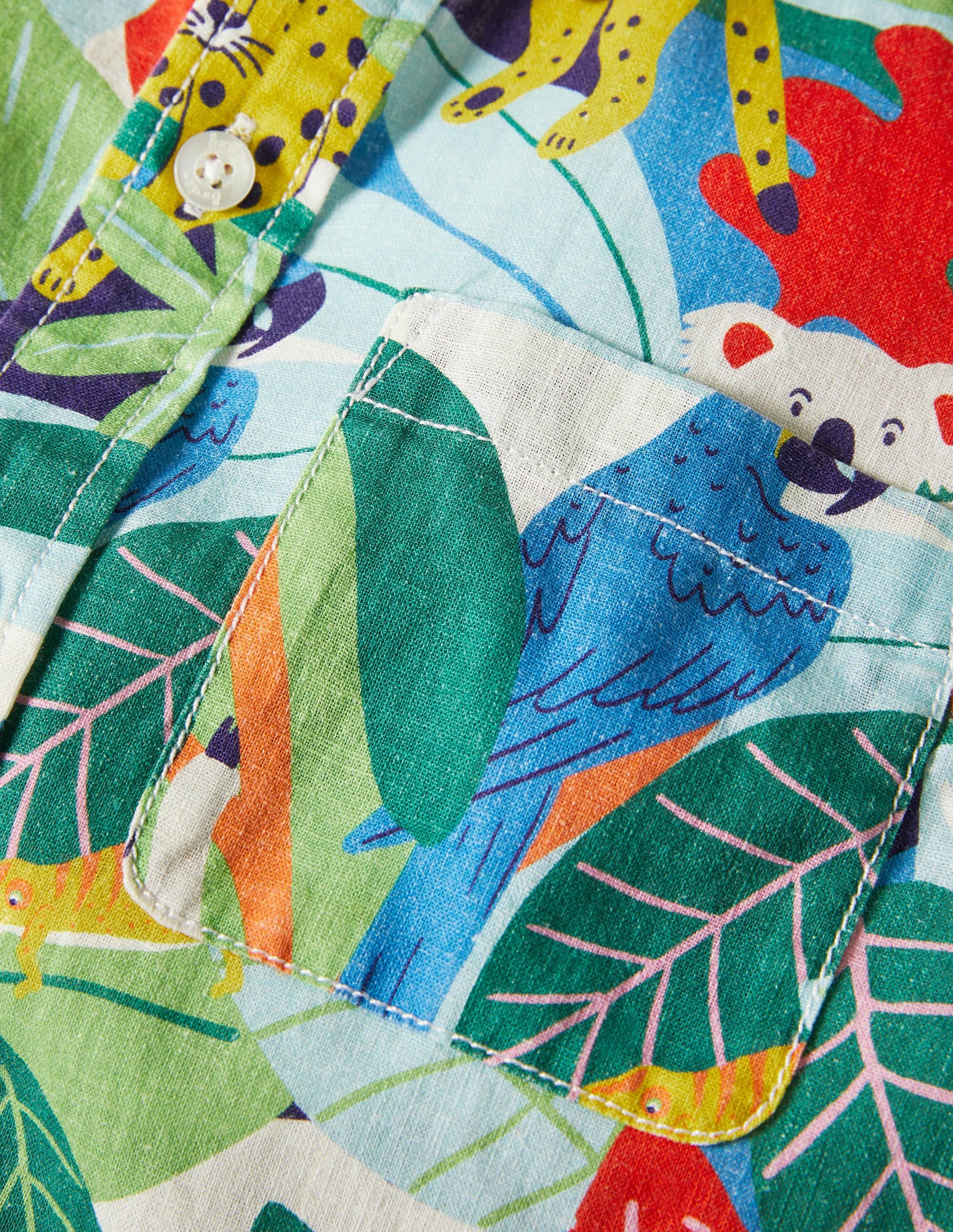 Cotton Linen Shirt-Multi Jungle - Image 3