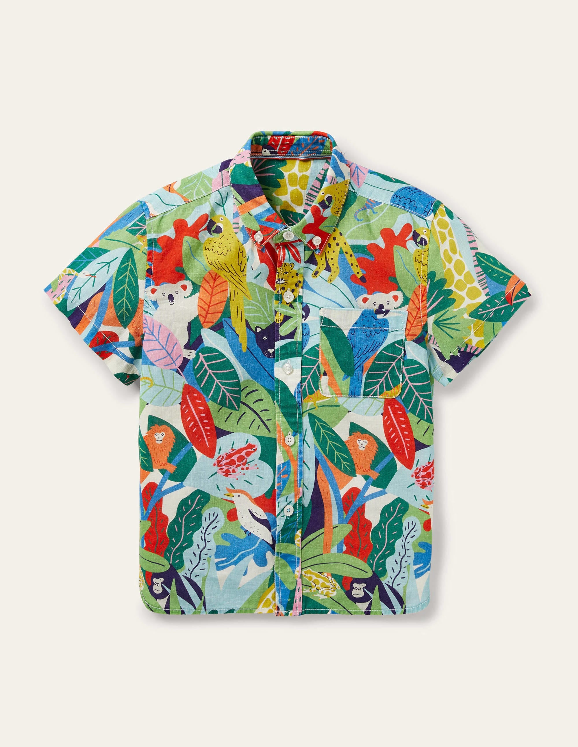 Cotton Linen Shirt-Multi Jungle - Image 1