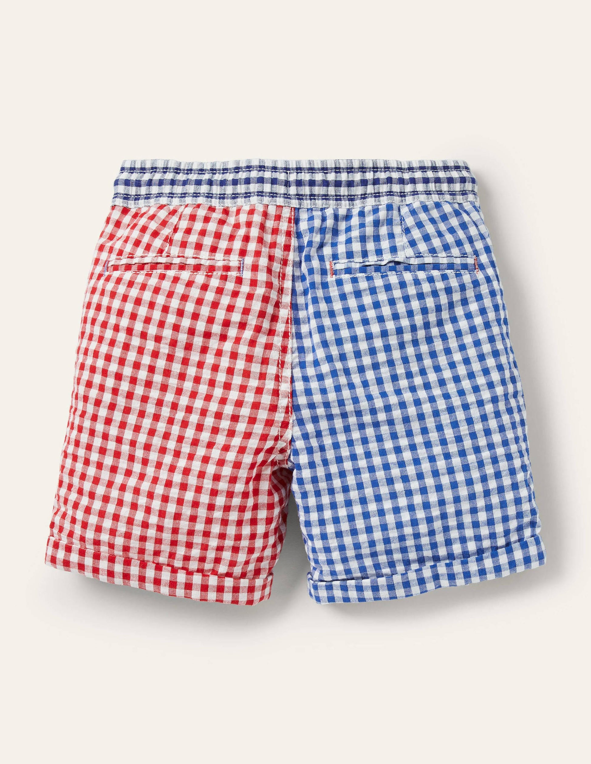 Smart Roll-up Shorts-Rockabilly Red/Celeste Blue-2